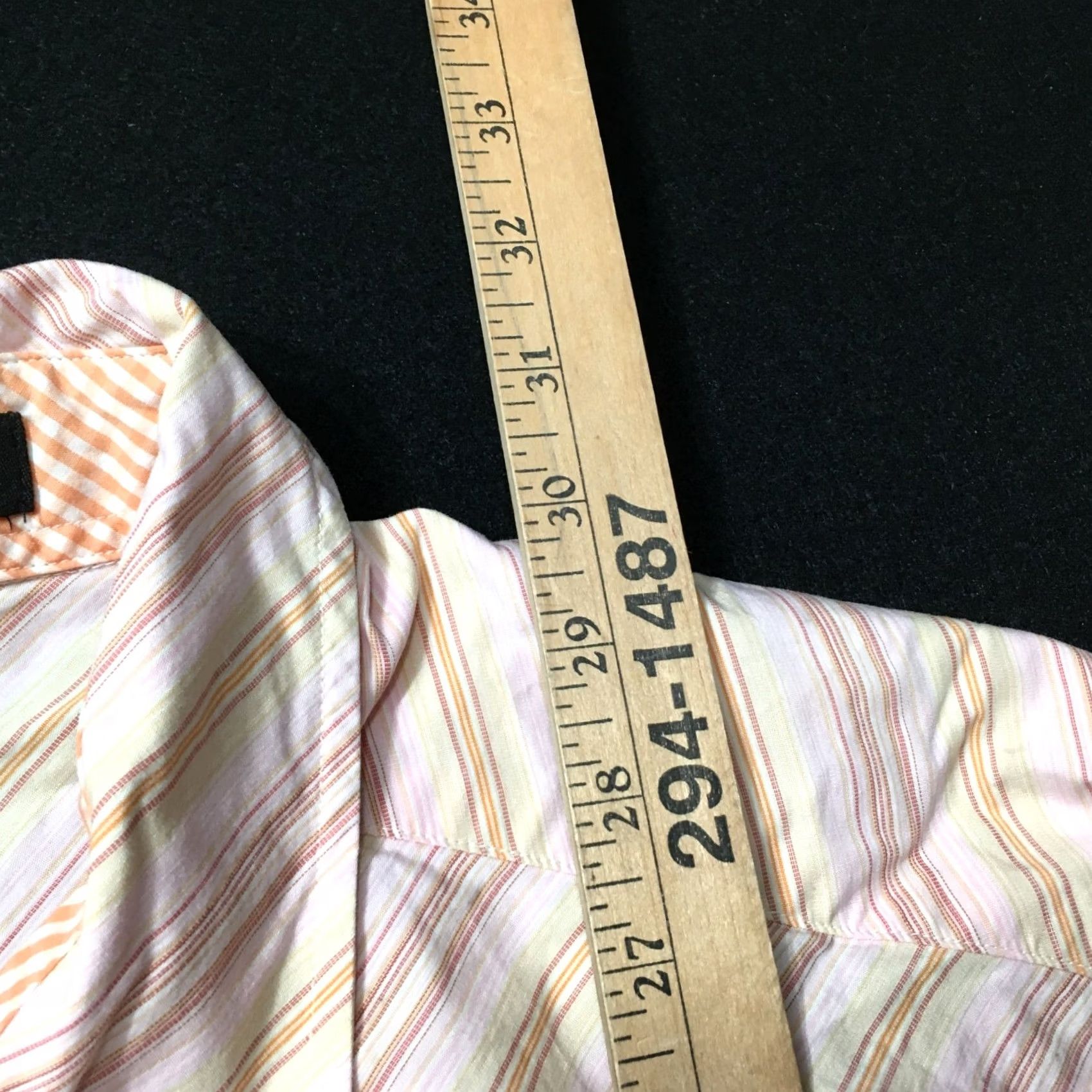 Vintage J. Ferrar size L Slim 16-16.5 neck Dress Shirt JF MICRO STAINS Size 42R - 6 Thumbnail
