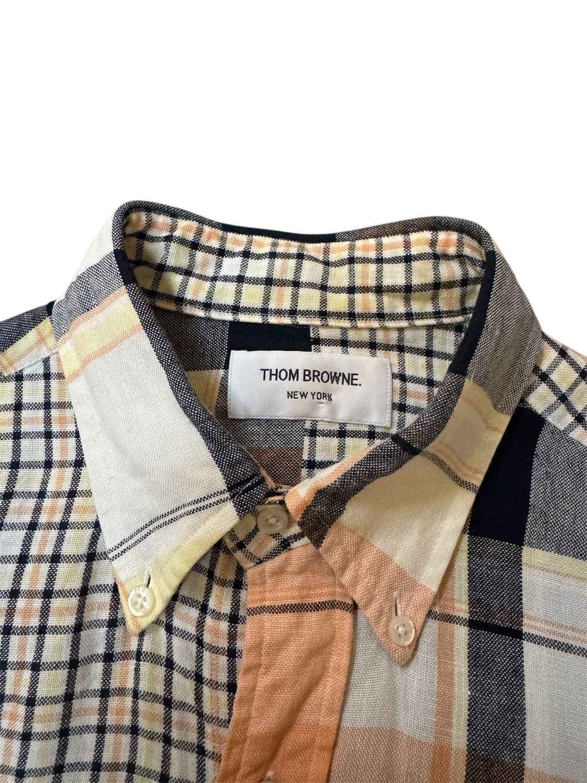 Thom Browne Thom Browne Colourblock Plaid button up Shirt Size US L / EU 52-54 / 3 - 6 Thumbnail