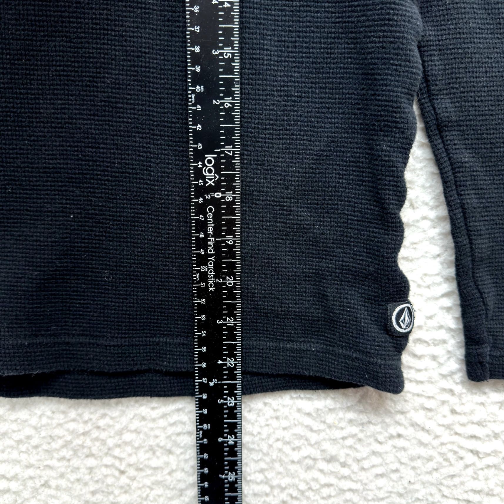 Volcom VINTAGE Volcom Thermal Top Shirt Black S Grunge Waffle Knit Skater Mens Womens Size S / US 4 / IT 40 - 6 Thumbnail