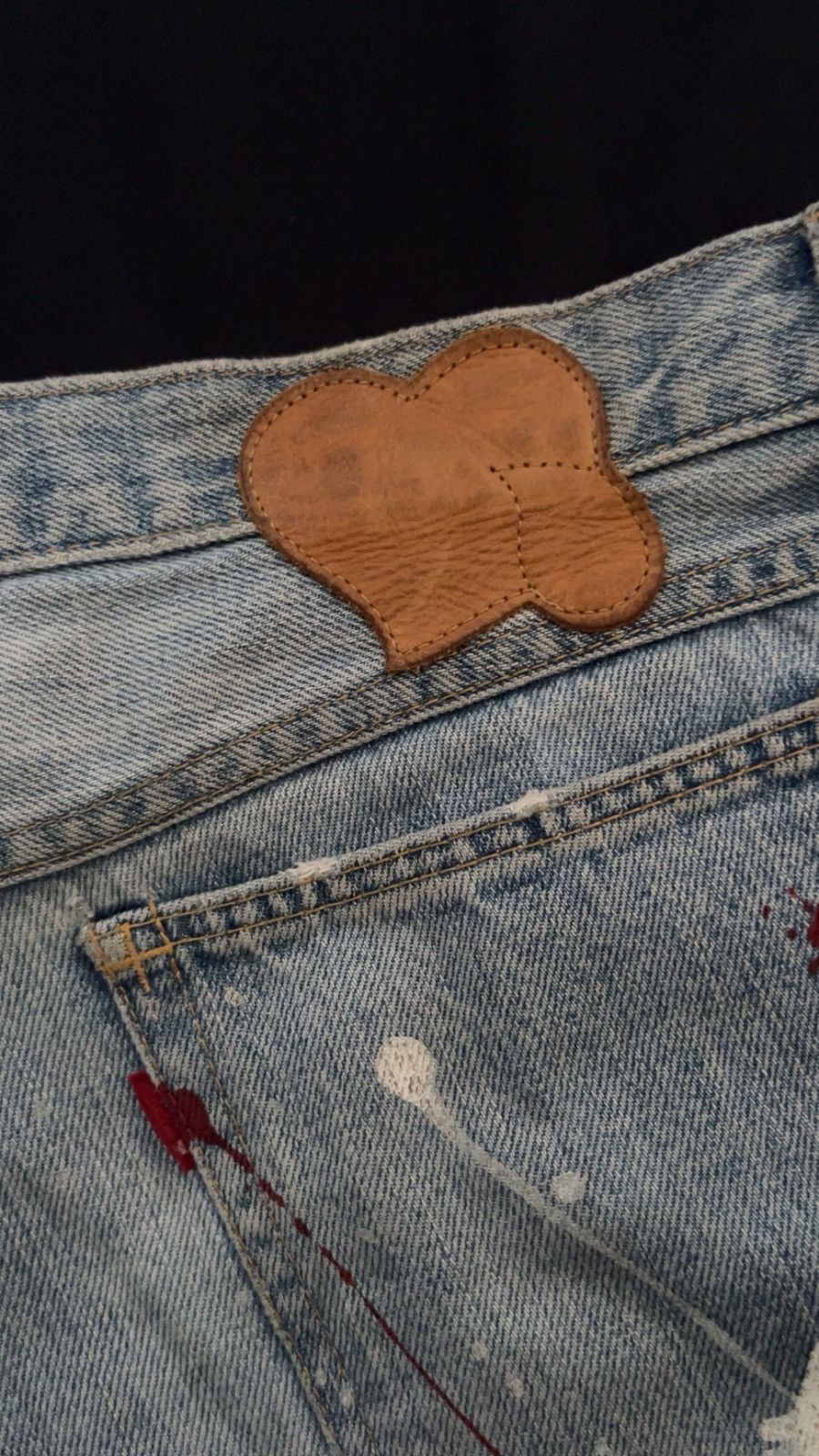 Number (N)ine Number (N)ine SS06 ‘Welcome to the Shadow’ Paint Denim Size US 32 / EU 48 - 4 Thumbnail