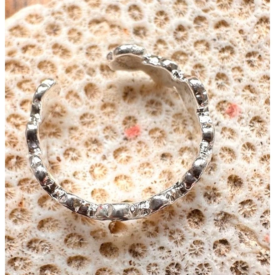 Handmade Paw Print Ring New Silver Black Dogs Cats Animal Rescue Pet Size ONE SIZE - 10 Thumbnail
