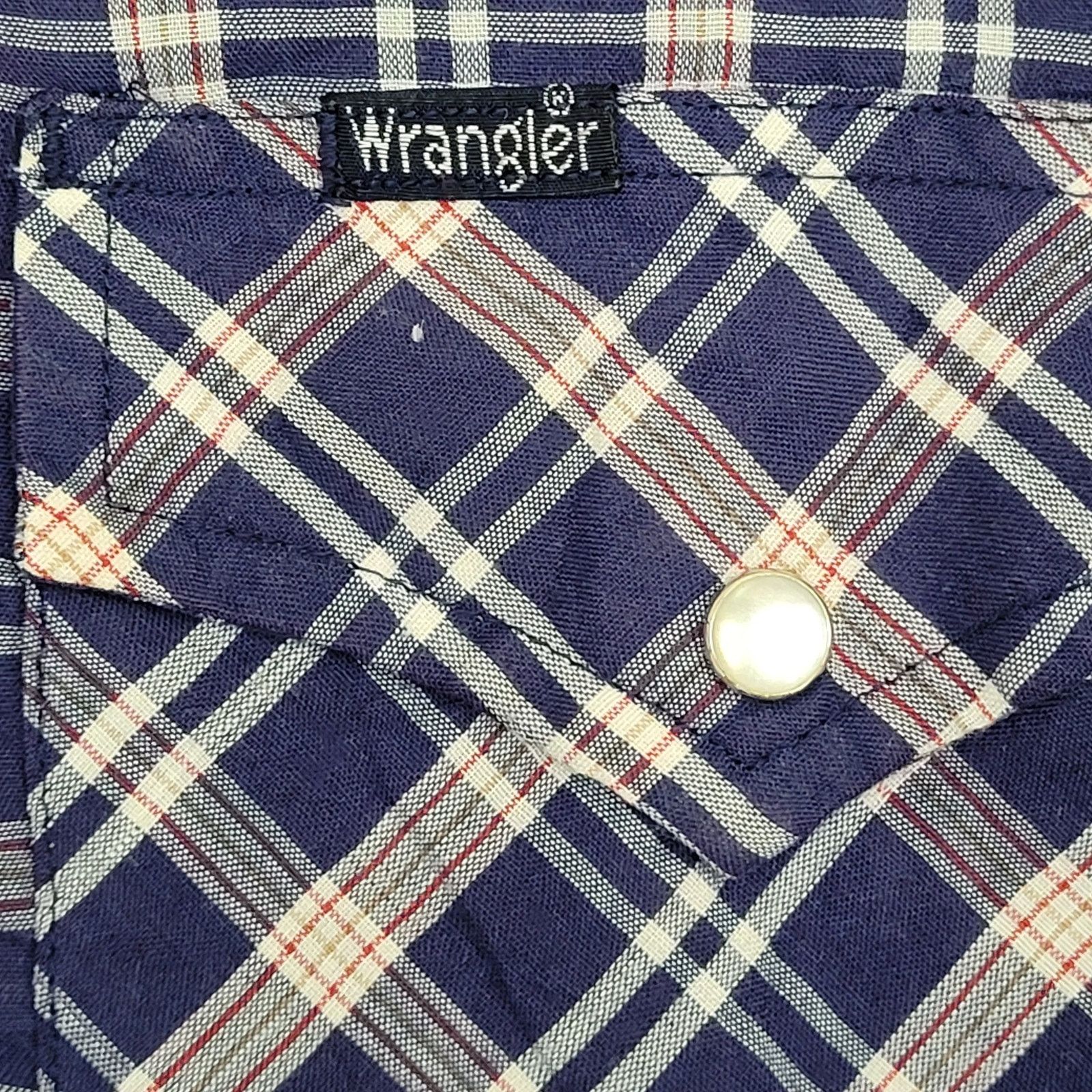 Wrangler Vintage Wrangler Western Snap Shirt Large 22x30 Shadow Plaid Size US L / EU 52-54 / 3 - 9 Thumbnail