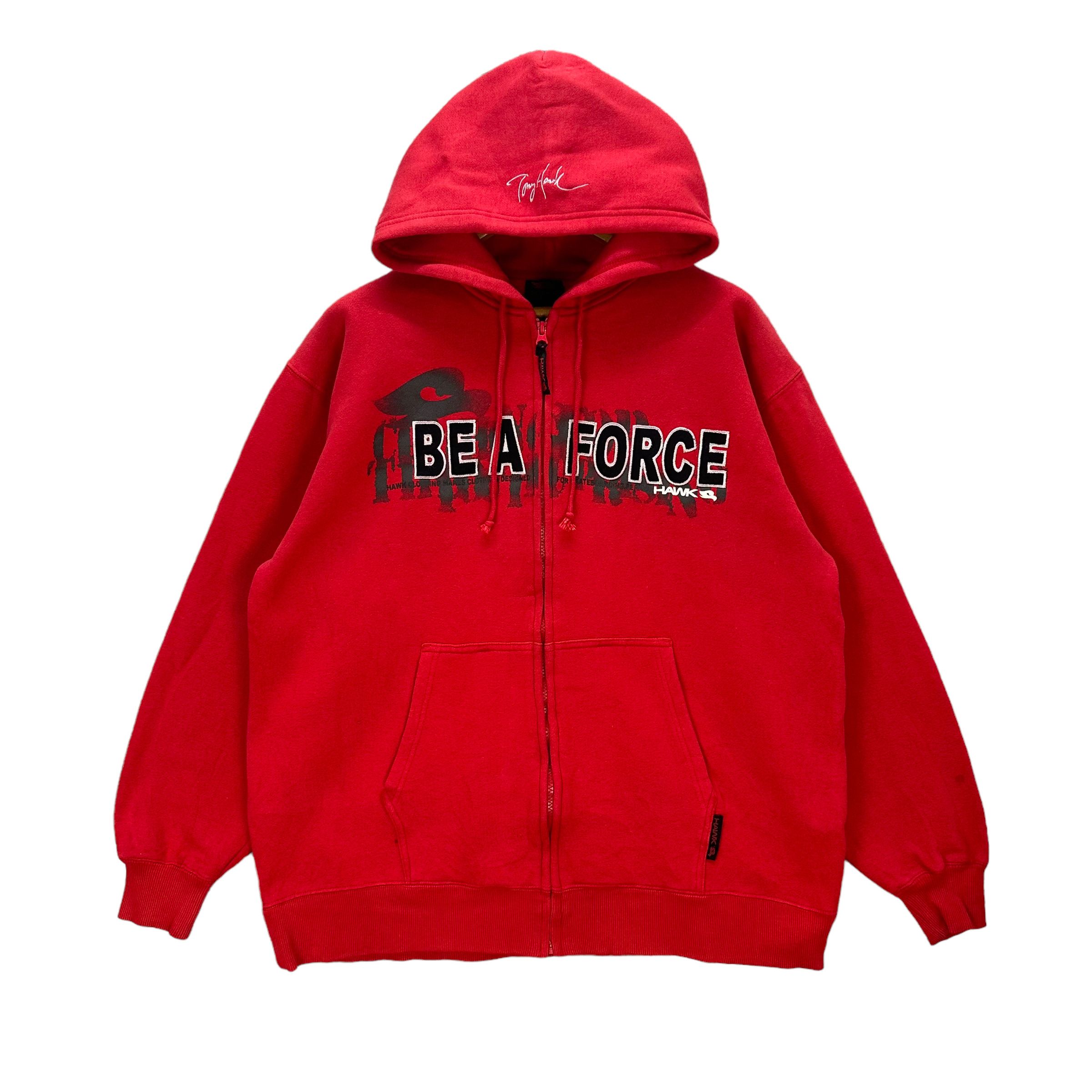 BE A FORCE TONY HAWK BIG LOGO ZIPPER HOODIES #8573-015