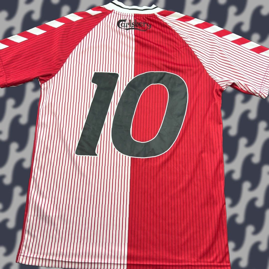 Hummel Hummel Denmark Jersey Football Medium M Multicolor 1986 10 Elkjaer #10 Retro Jersey Sports Shirt Mens Size US M / EU 48-50 / 2 - 1 Thumbnail