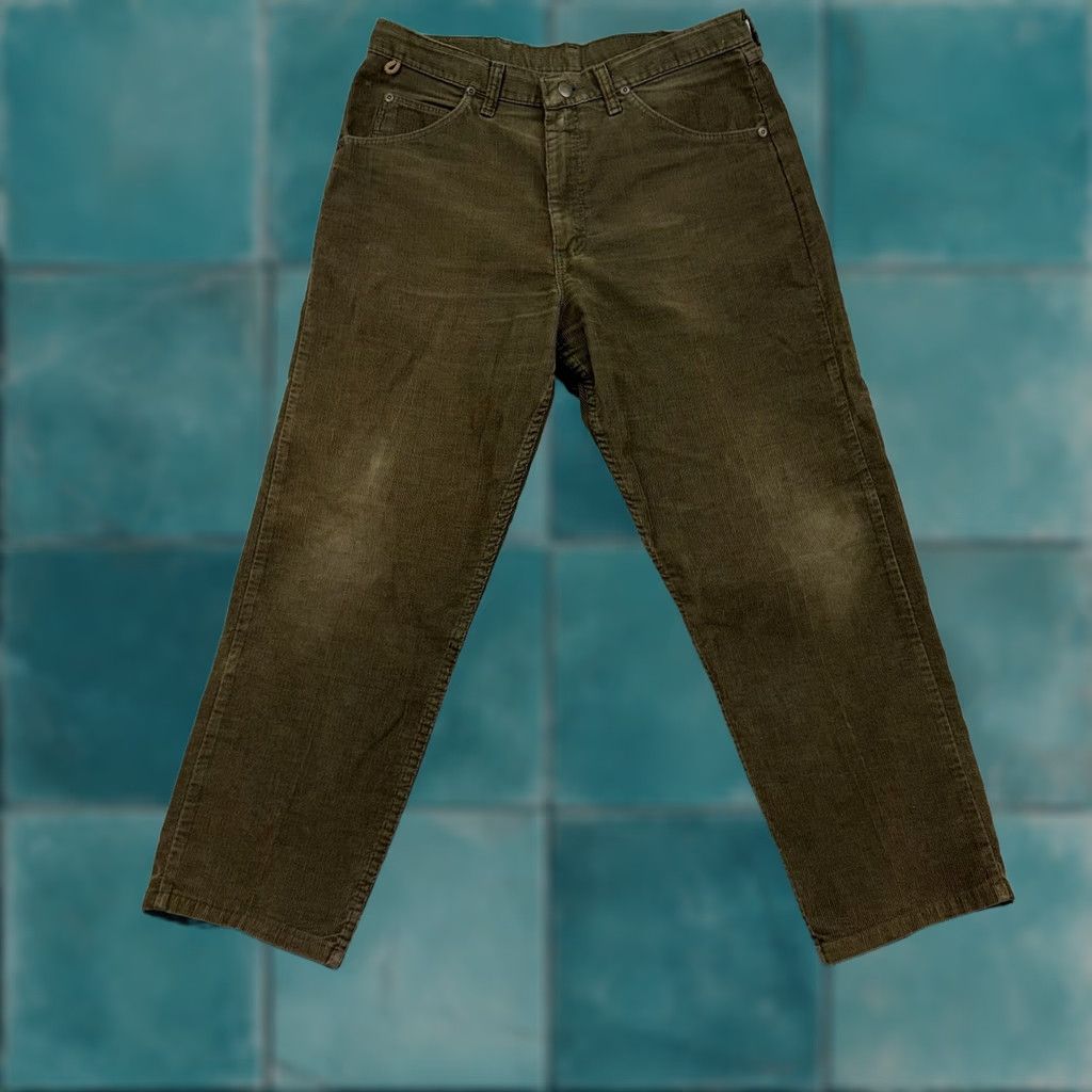 Wrangler VINTAGE Wrangler Corduroy Pants Trousers 32x28 Army Green USA Made 90s Mens’ Casual Size US 32 / EU 48 - 1 Thumbnail