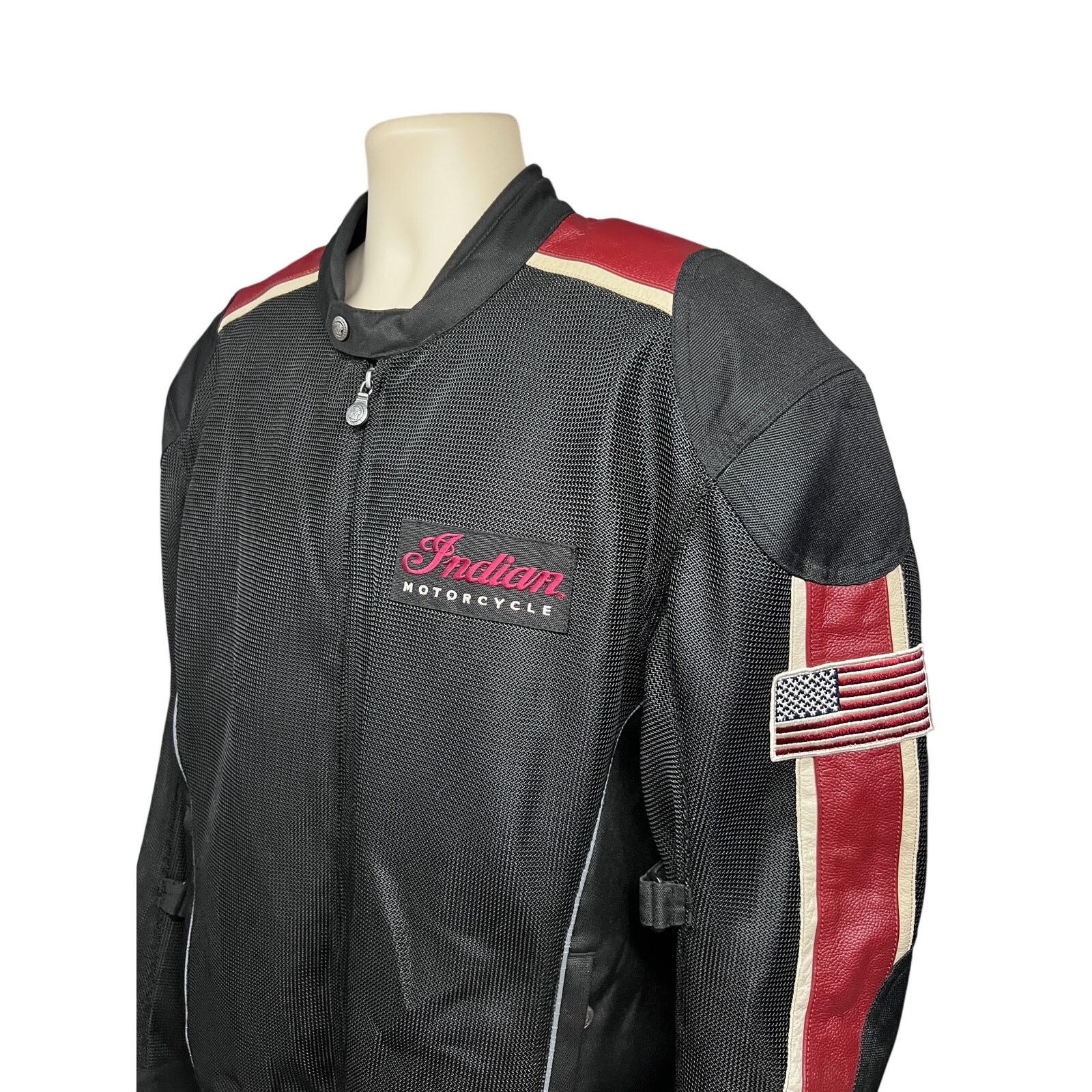 Vintage Indian Motorcycle Black Leather Biker Riding Zip Jacket 2XL Size US XXL / EU 58 / 5 - 7 Thumbnail