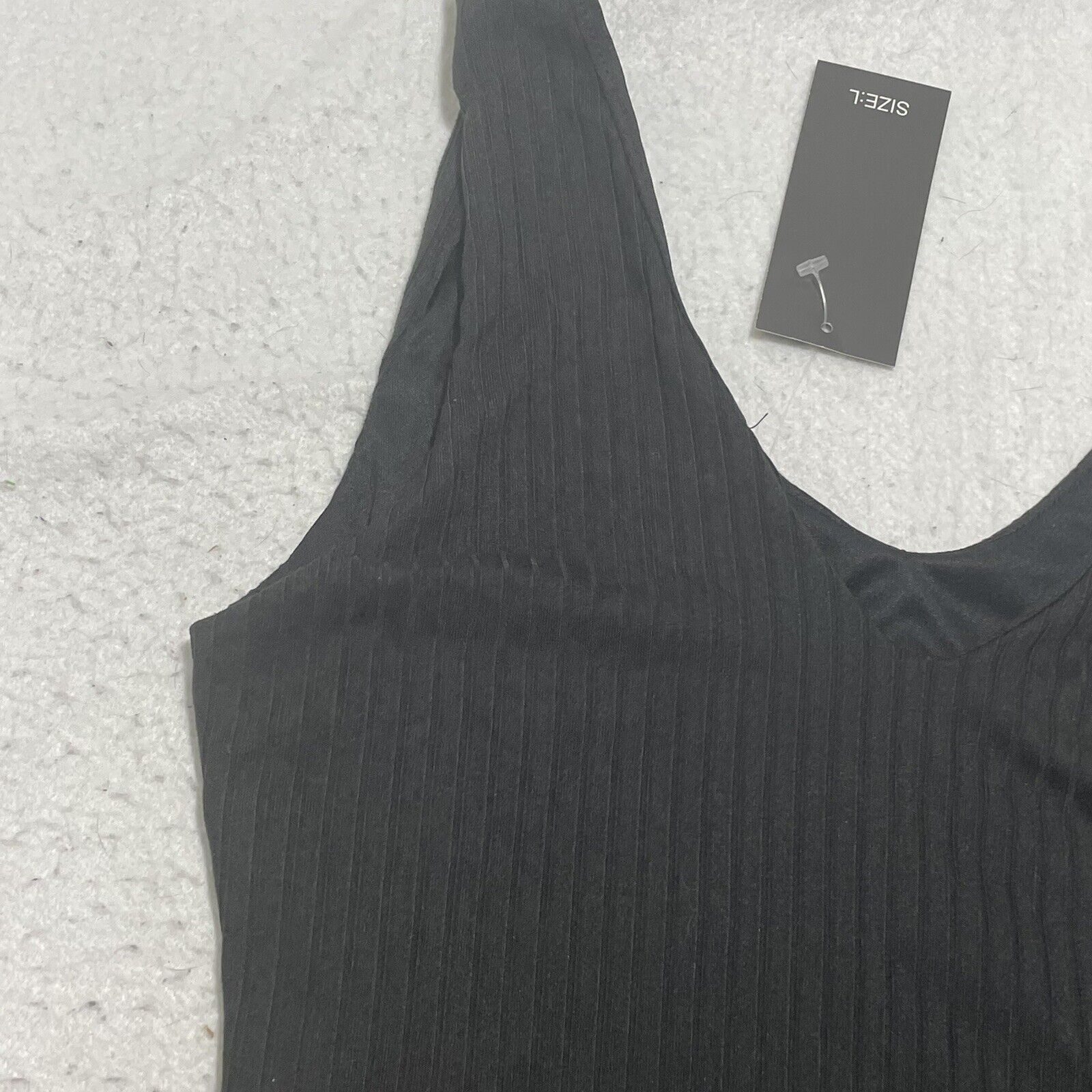 Other 21 Saints Large Black V-Neck One Piece Bodysuit Ribbed Size L / US 10 / IT 46 - 15 Thumbnail