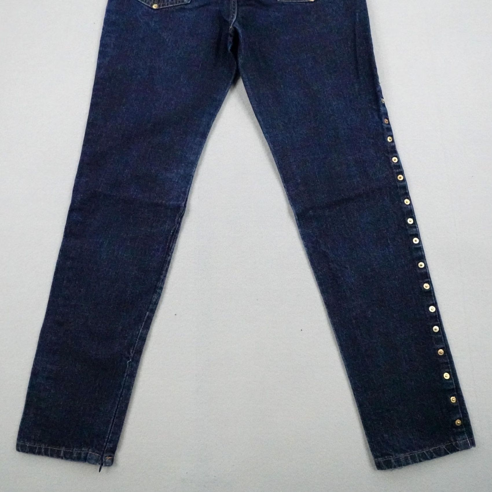 Dolce & Gabbana Dolce & Gabbana D&G Jeans Womens 30 Blue Denim Dark Wash Studded Embellished Size 30" / US 8 / IT 44 - 7 Thumbnail