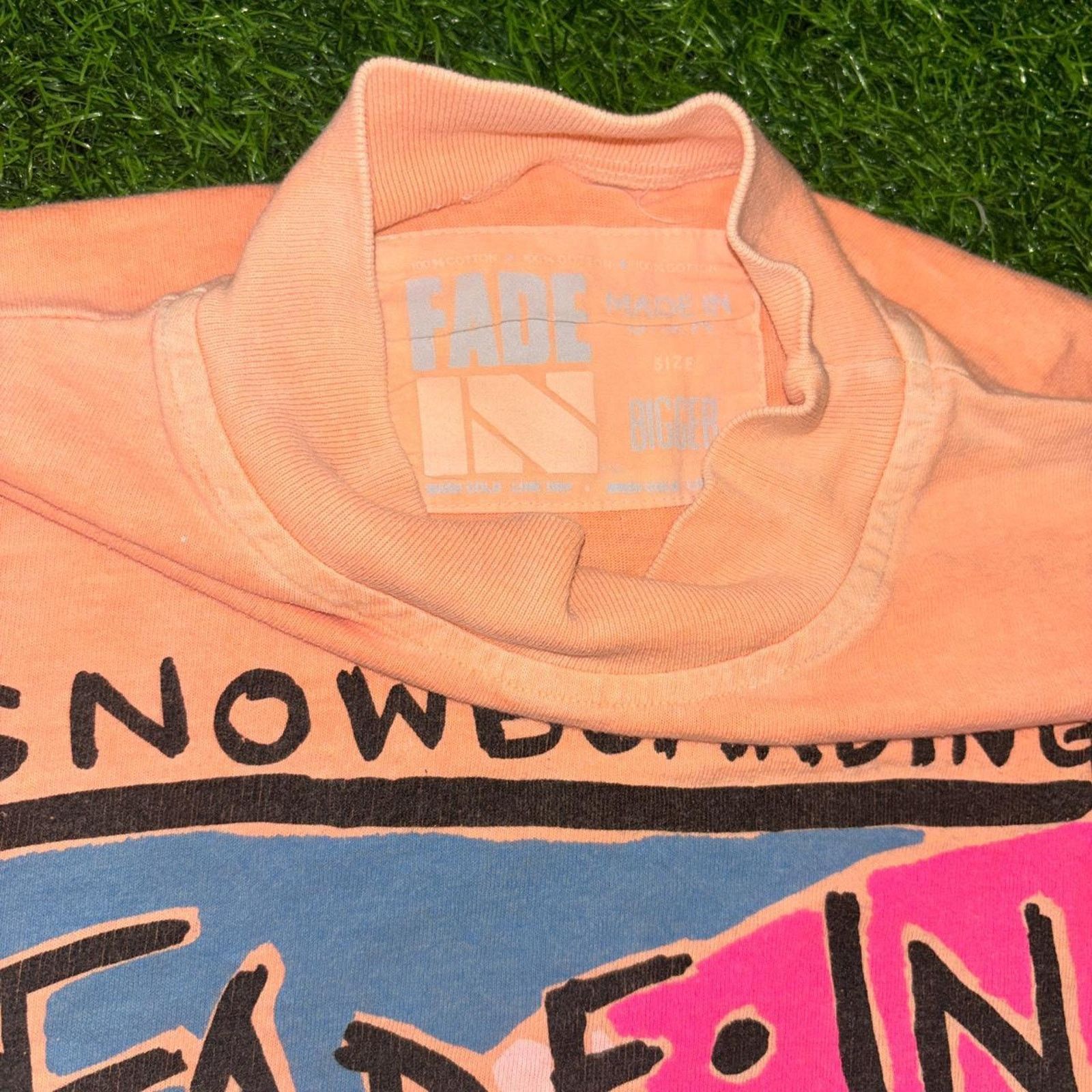 Other Vintage Peach 80s Fade Graphic Long Sleeve Size US XL / EU 56 / 4 - 4 Thumbnail