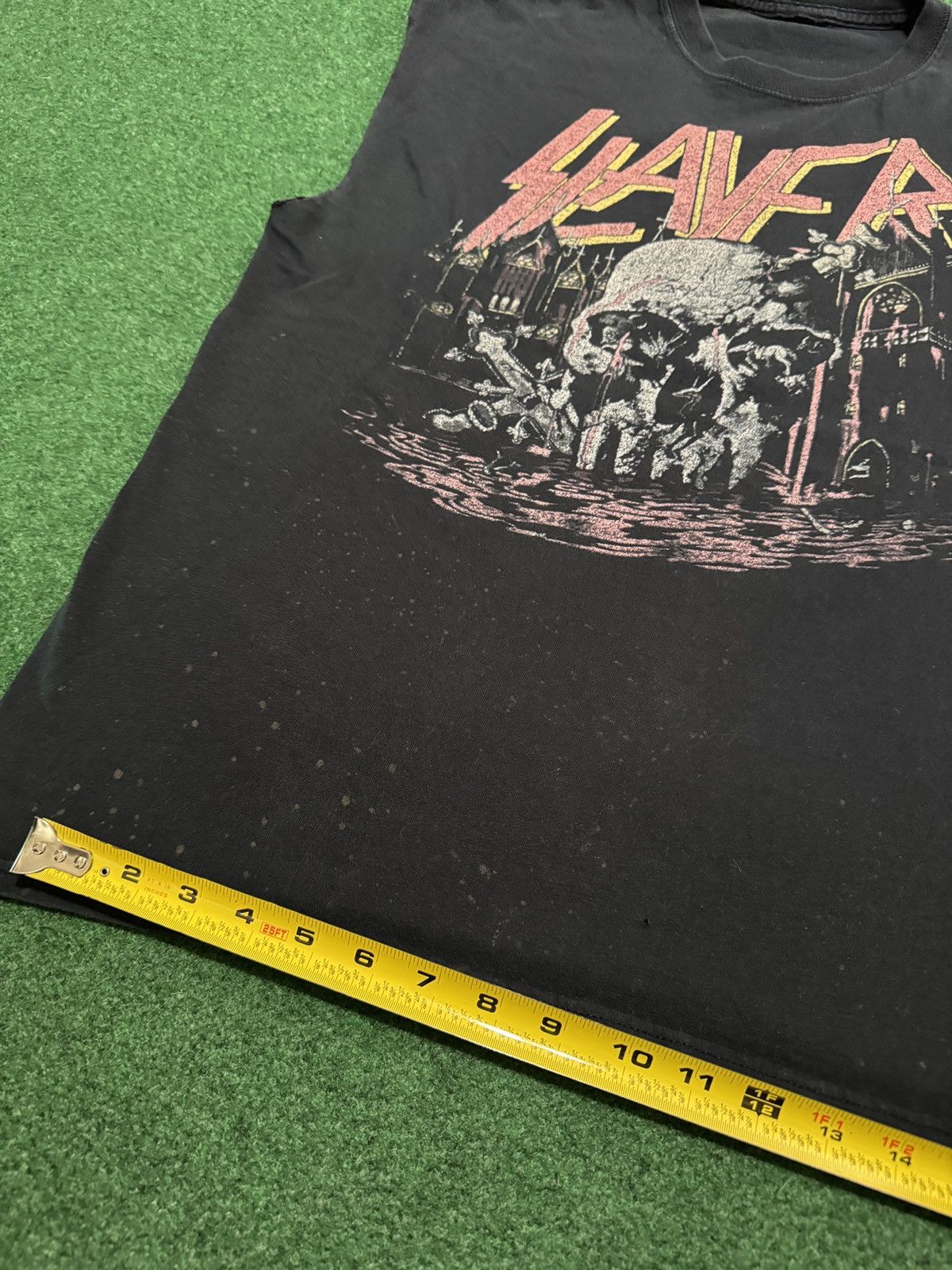 Band Tees Vintage Slayer Cutoff Sleeveless 80s 90s Lrg Band T Shirt Size US L / EU 52-54 / 3 - 8 Thumbnail