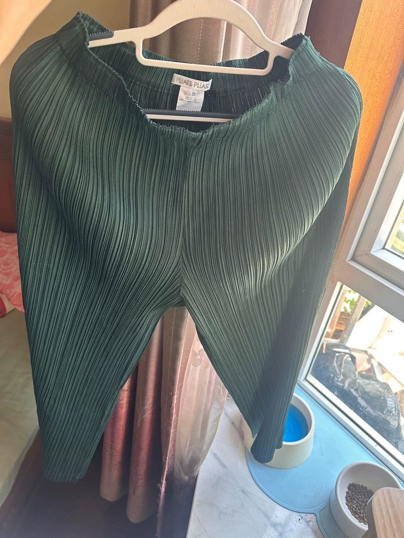 Other Issey Miyake size:4 Green pleated pants Size 28" / US 6 / IT 42 - 4 Thumbnail