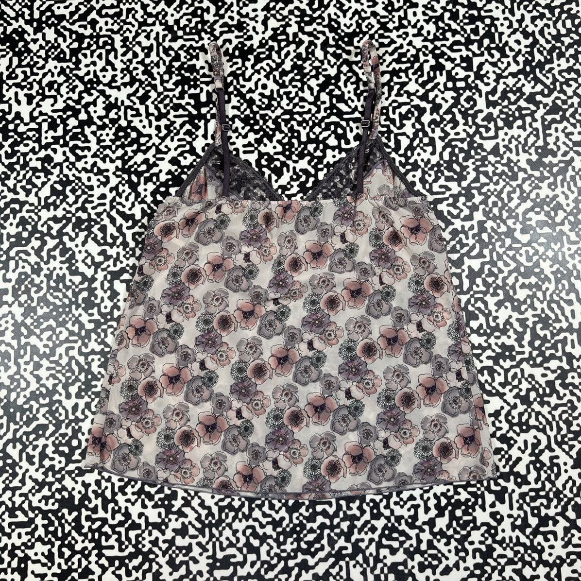 Vintage Vintage Y2K Retro Floral Sexy Style Tank Top Sleeveless 90s Size M / US 6-8 / IT 42-44 - 9 Thumbnail