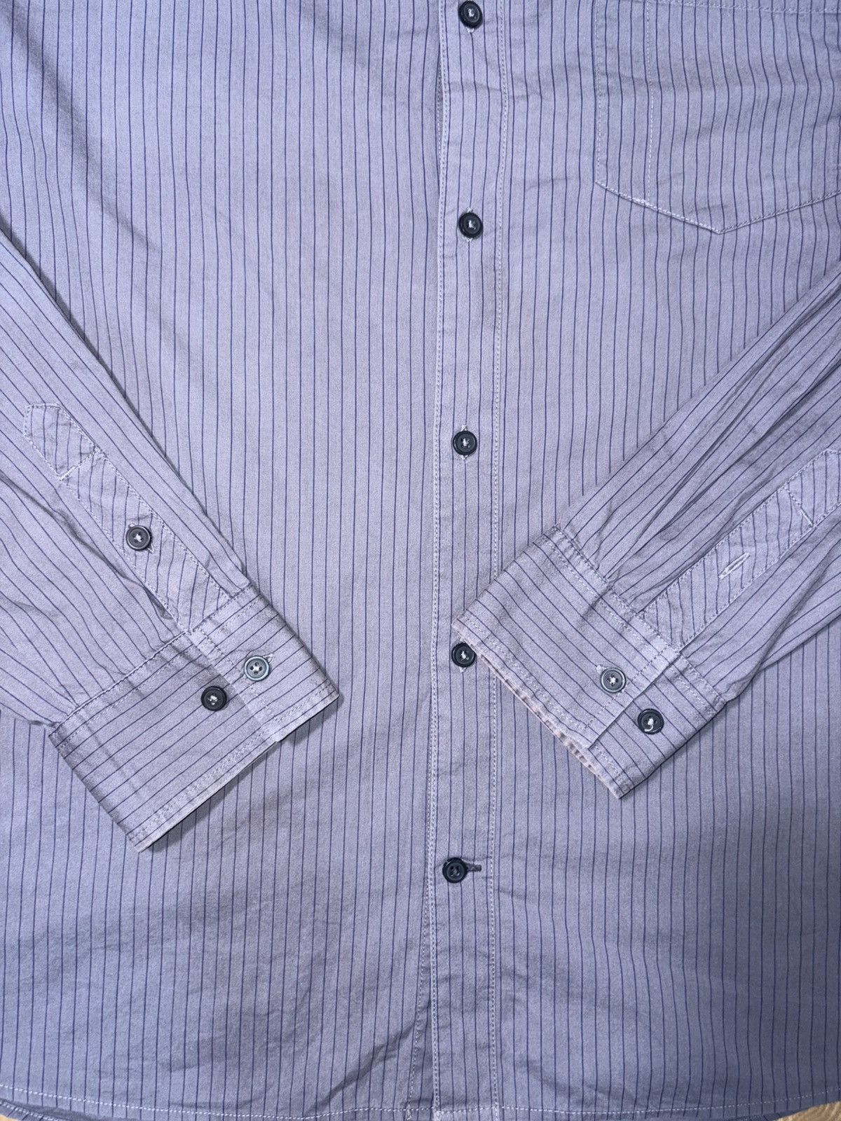 Vans Vans Off The Wall Vintage Pinstripe Button Down Shirt XL Size US XL / EU 56 / 4 - 3 Thumbnail