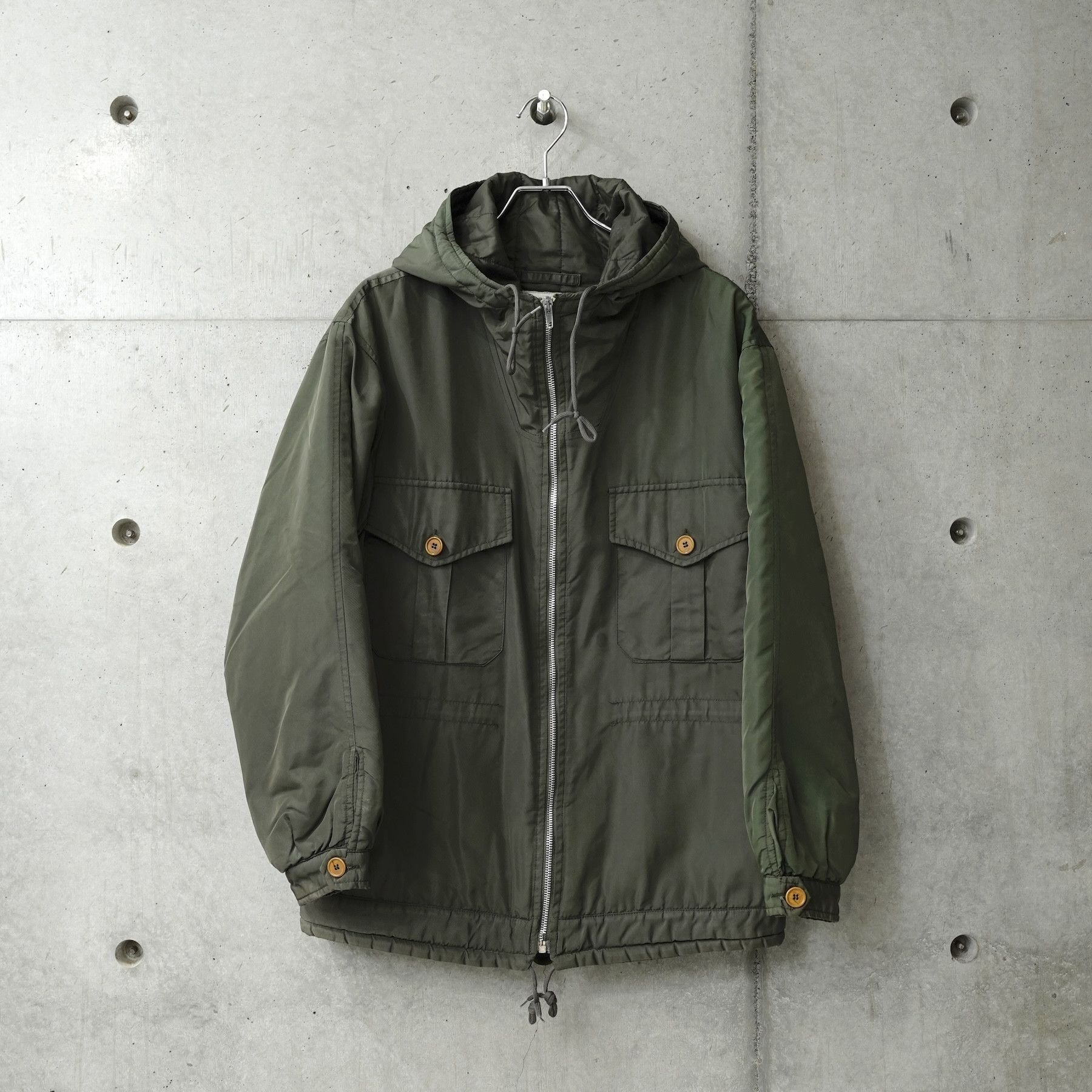 Helmut Lang Helmut Lang 1998 Nylon Zip Hoodie Khaki | Grailed