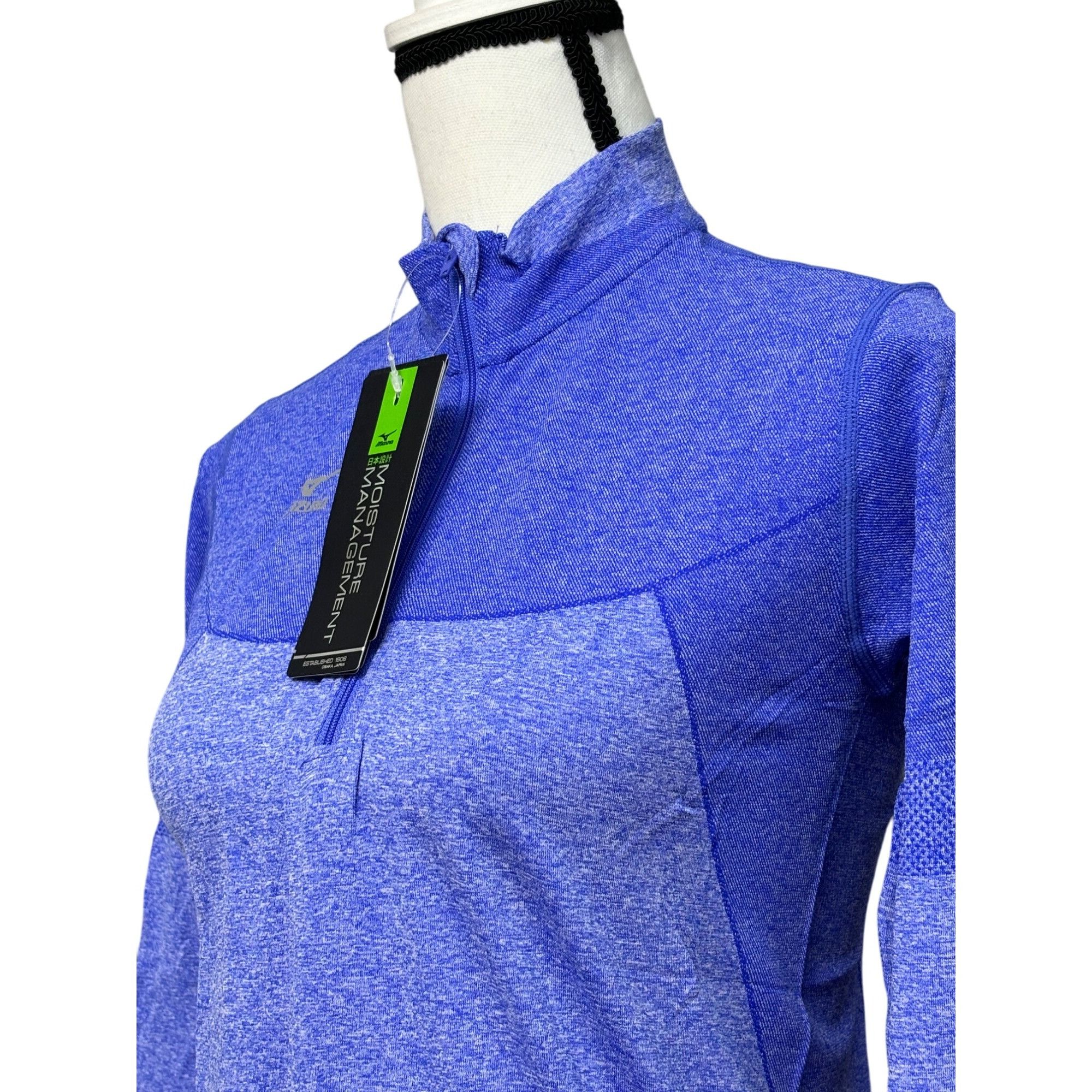 Mizuno Mizuno Women's Seamless 1/4 Zip Volleyball Jacket, Heathered Size S / US 4 / IT 40 - 9 Thumbnail