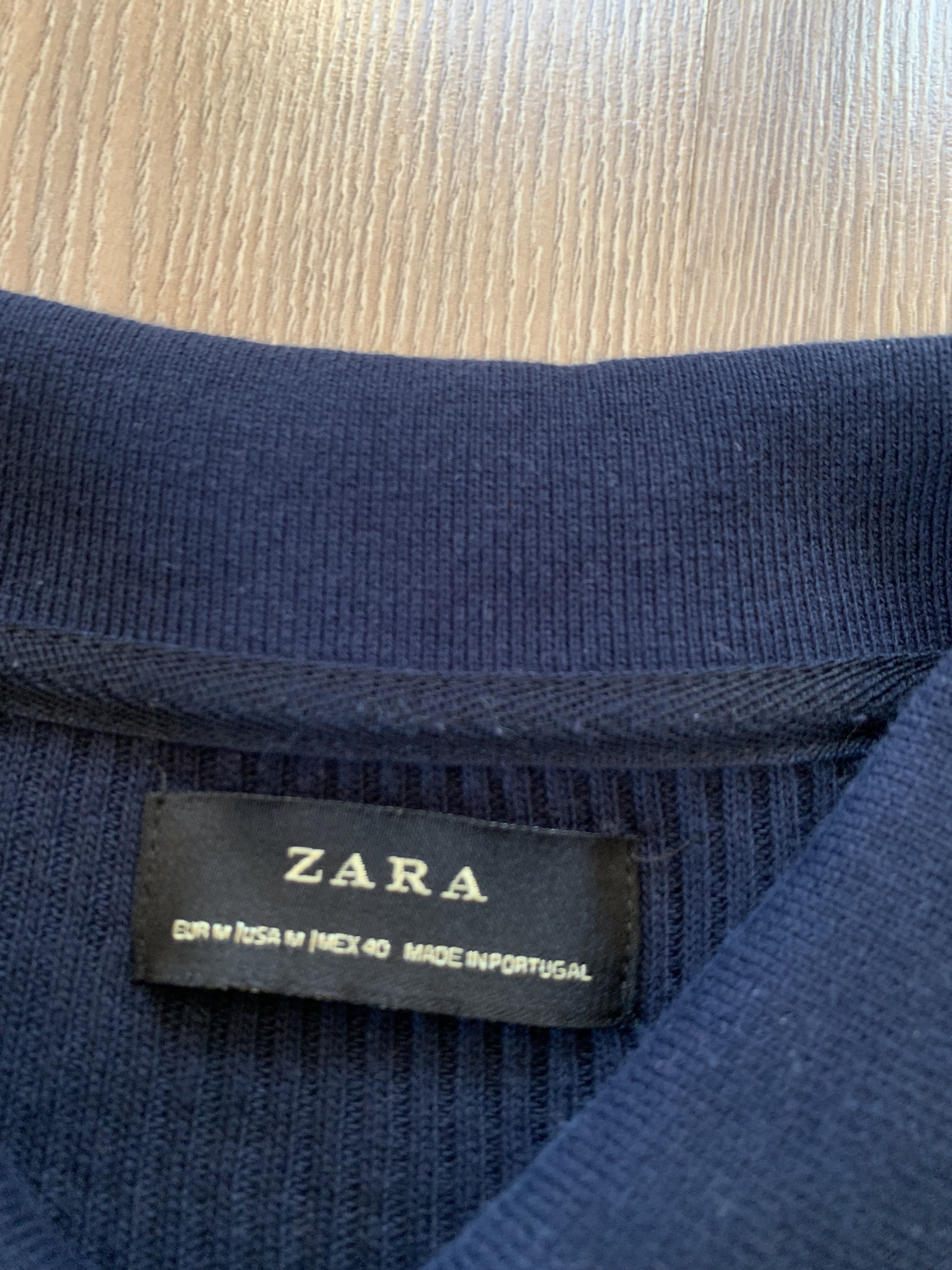 Zara Zara Blue Cotton Polo T-Shirt Size US M / EU 48-50 / 2 - 5 Thumbnail
