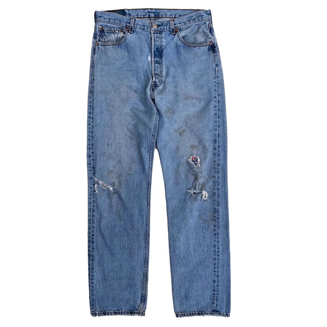 Levi's × Vintage Levi’s 501 1993 90s Vintage Blue Denim W32 L30 Jeans Pants Size US 32 / EU 48 - 1 Thumbnail