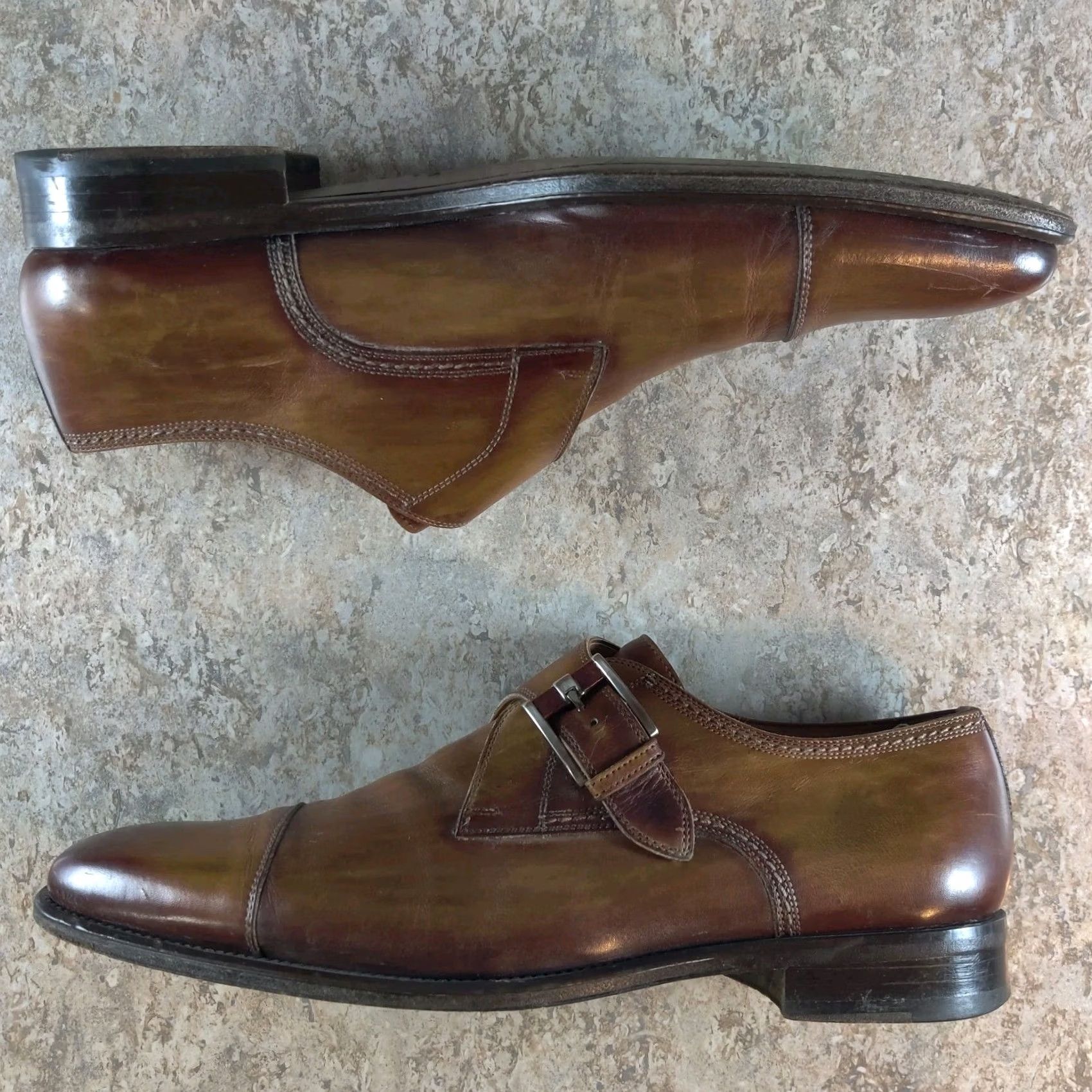The Oxford Shop Men\'s Eric Leather Driving Loafers Brown 10.5M Paraboot : adonis, a dark brown leather penny loafer with  main image 4