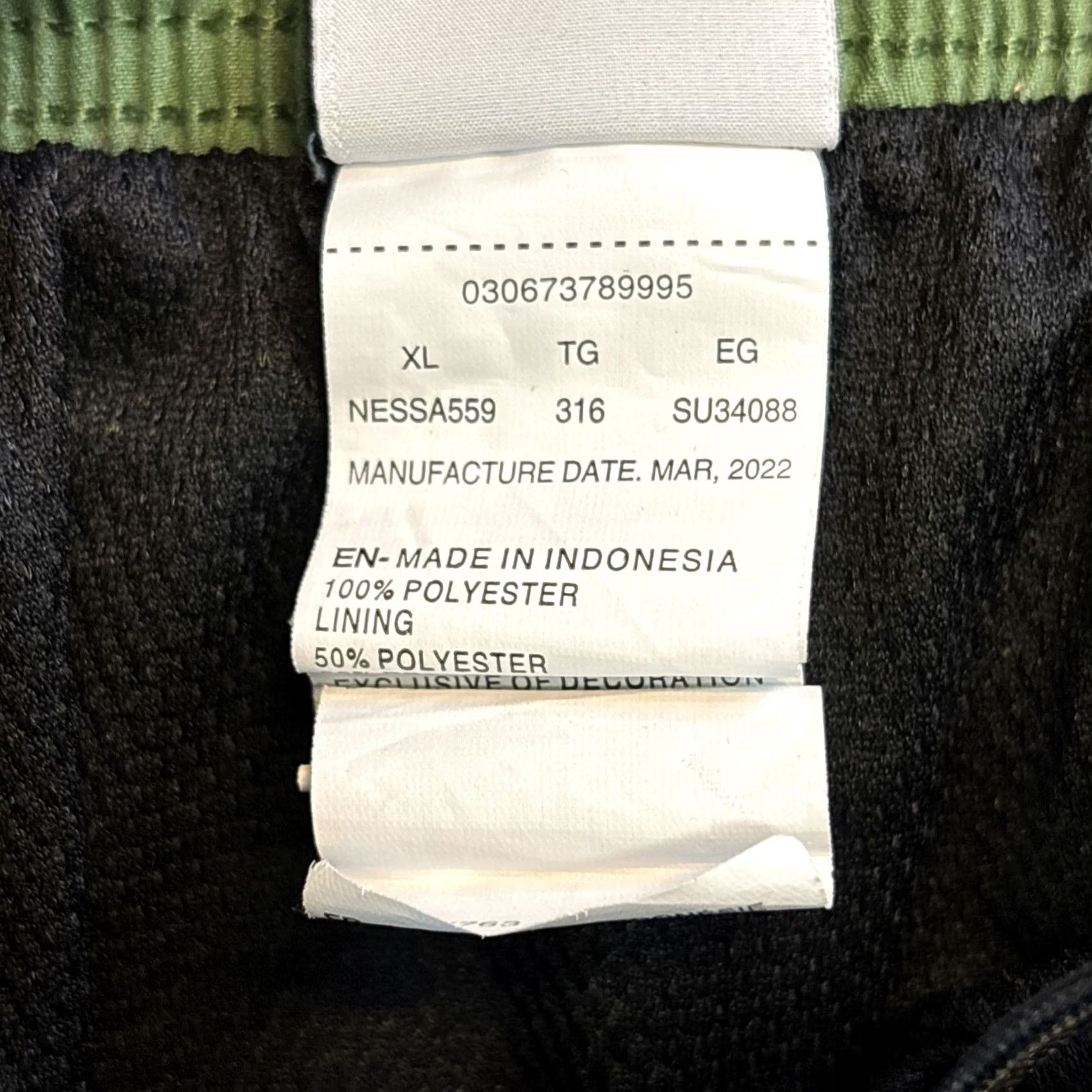 Nike Nike Men’s Solid Green Flat Front Swim Trunks Shorts Pockets Lined XL NESSA559 Size US 31 - 3 Thumbnail