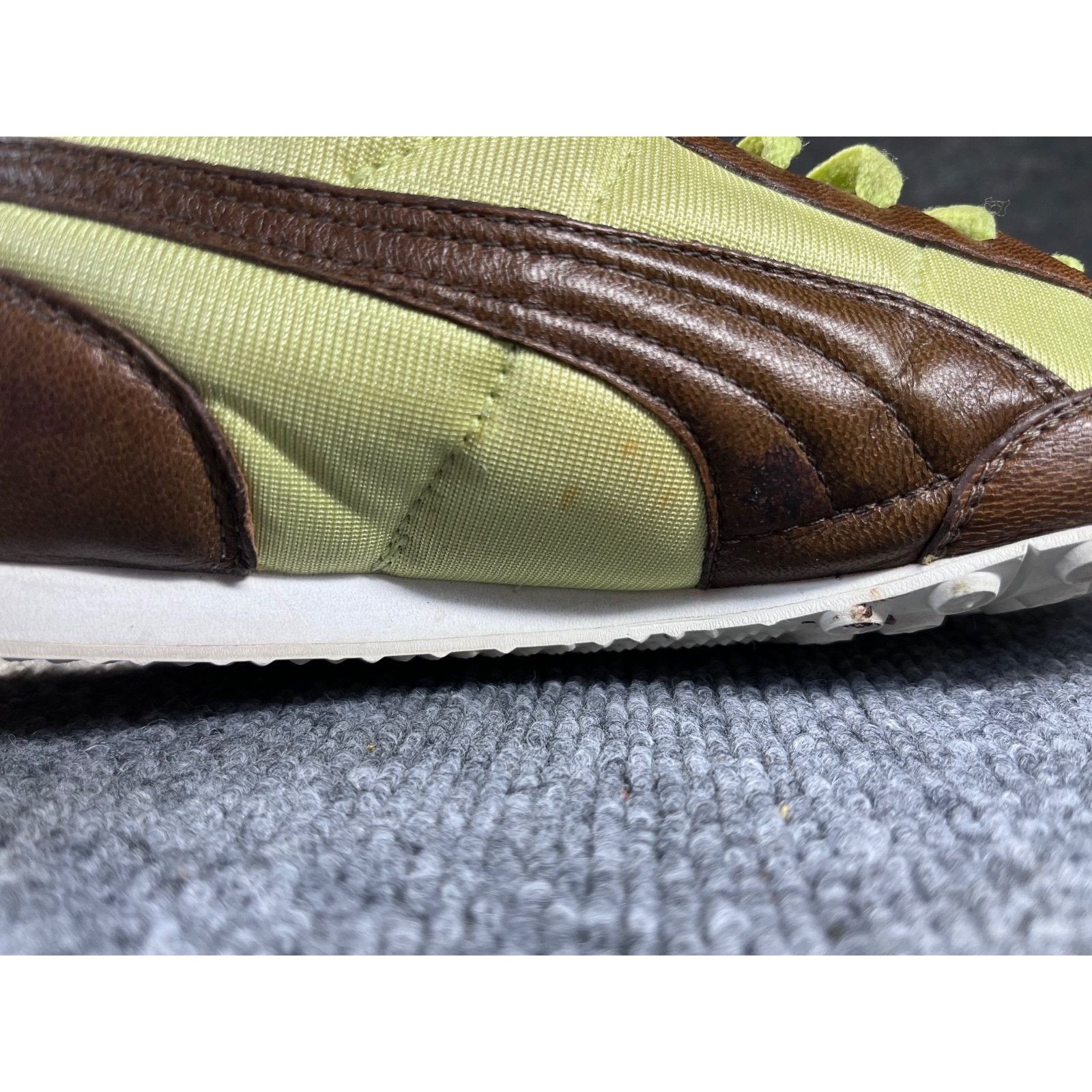 Puma Unique! VTG Puma Womens Shoes Lime Green / Brown Leather 9.5 Size US 9.5 / IT 39.5 - 10 Thumbnail