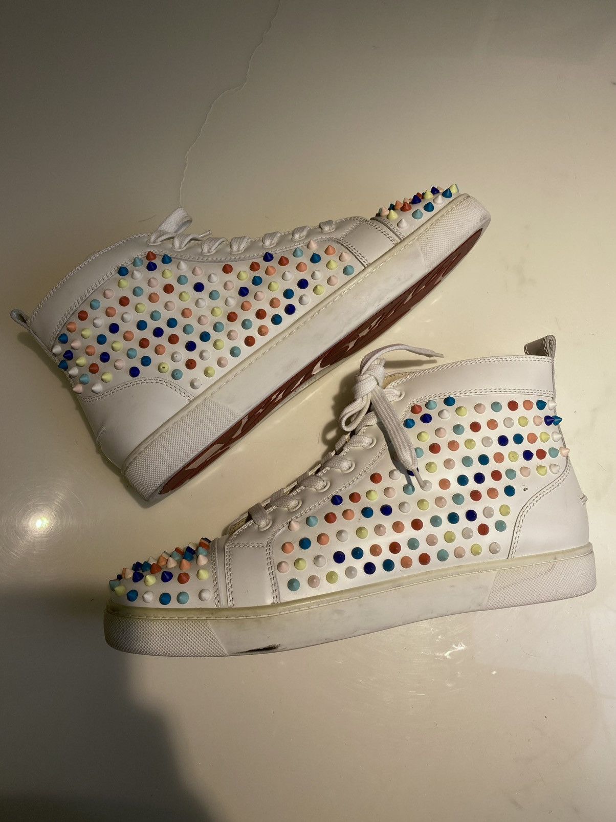 Christian Louboutin Christian Louboutin Louis Multicolor Spike Sneakers Size 44 Size US 11 / EU 44 - 9 Thumbnail