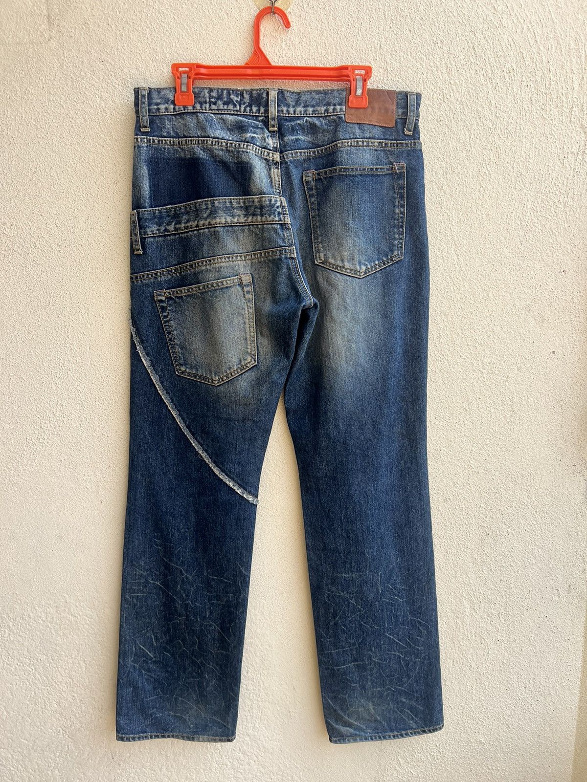 Vintage Vintage Antgauge Multiple Cut Raw Edge Mud Denim Jeans Size US 32 / EU 48 - 24 Thumbnail
