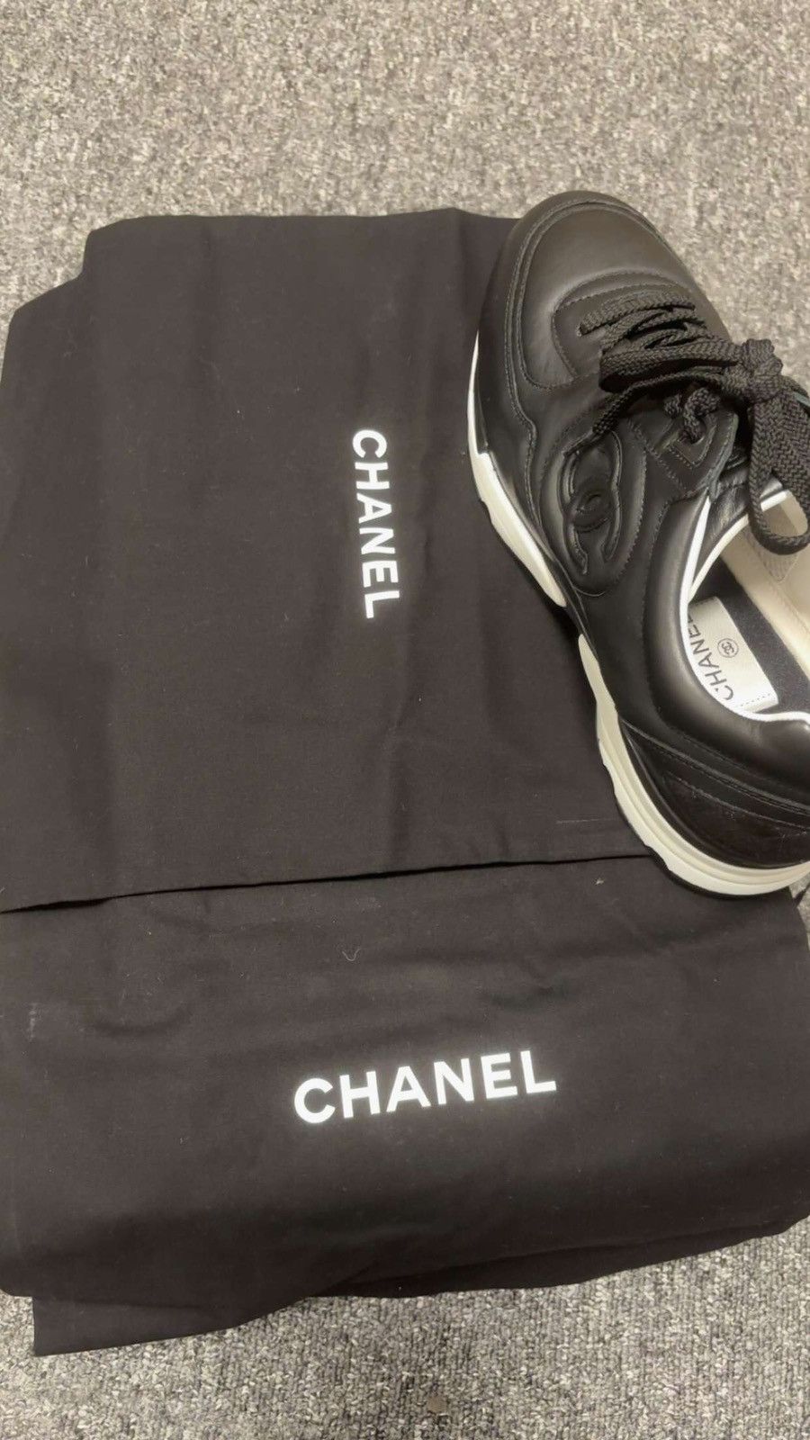Chanel Chanel CC Calfskin Black UK9 2070 Size US 10 / EU 43 - 5 Thumbnail