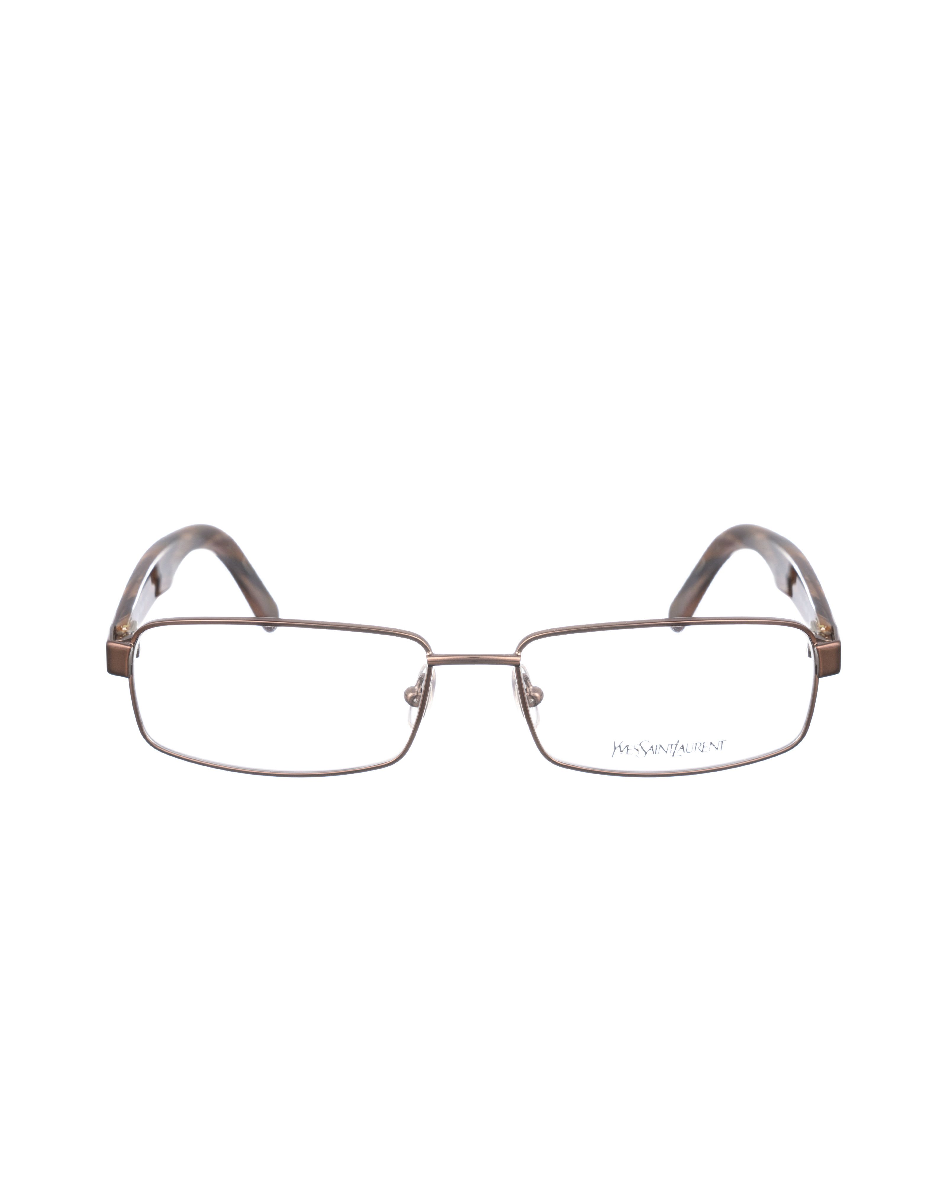 Yves Saint Laurent Yves Saint Laurent 90s Dark Brown Metallic Glasses Size ONE SIZE - 1 Thumbnail