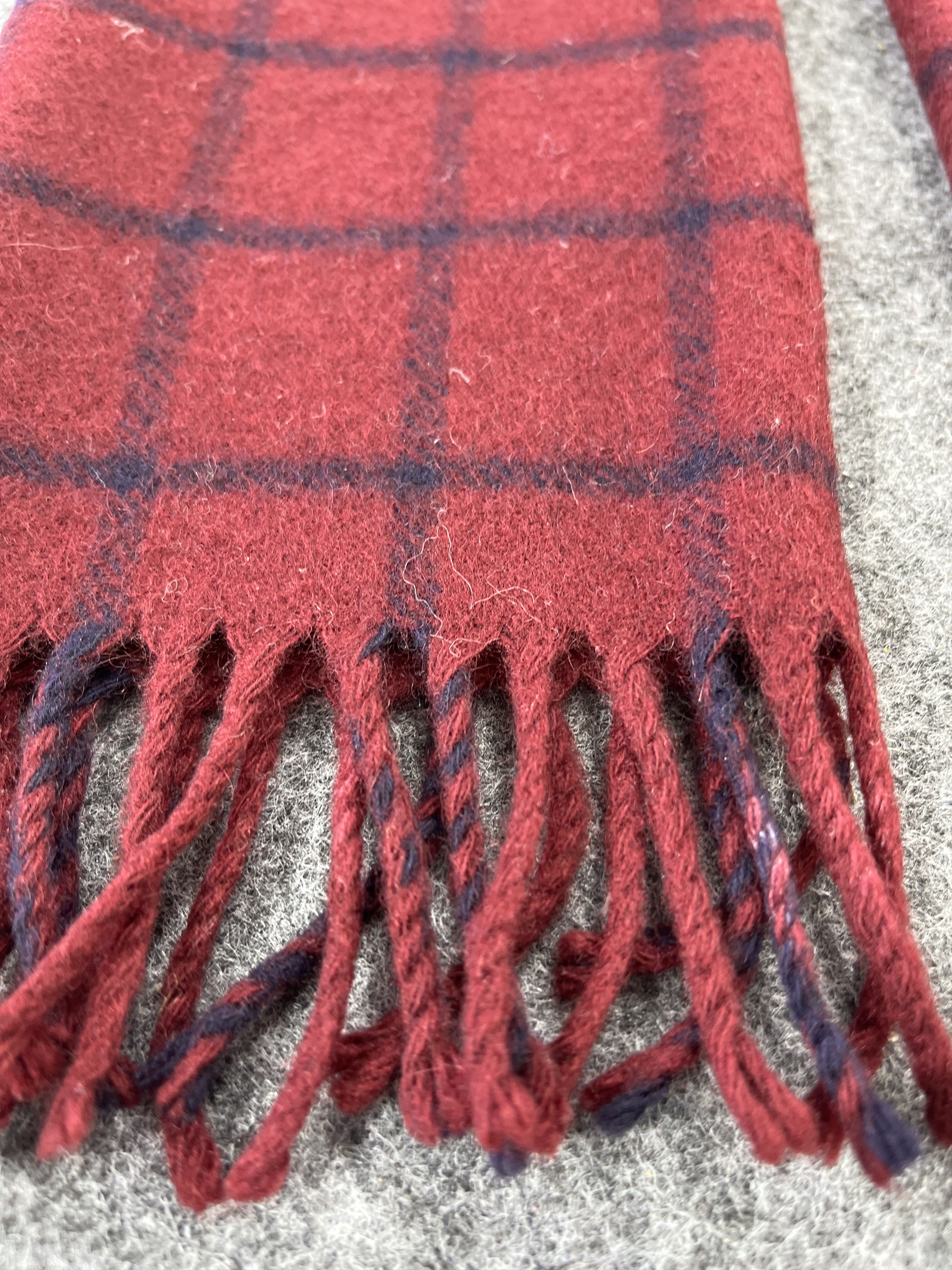 Alfred Dunhill × Vintage Dunhill Red Cashmere Scarf / Muffler / Neckwear T187 Size ONE SIZE - 8 Thumbnail