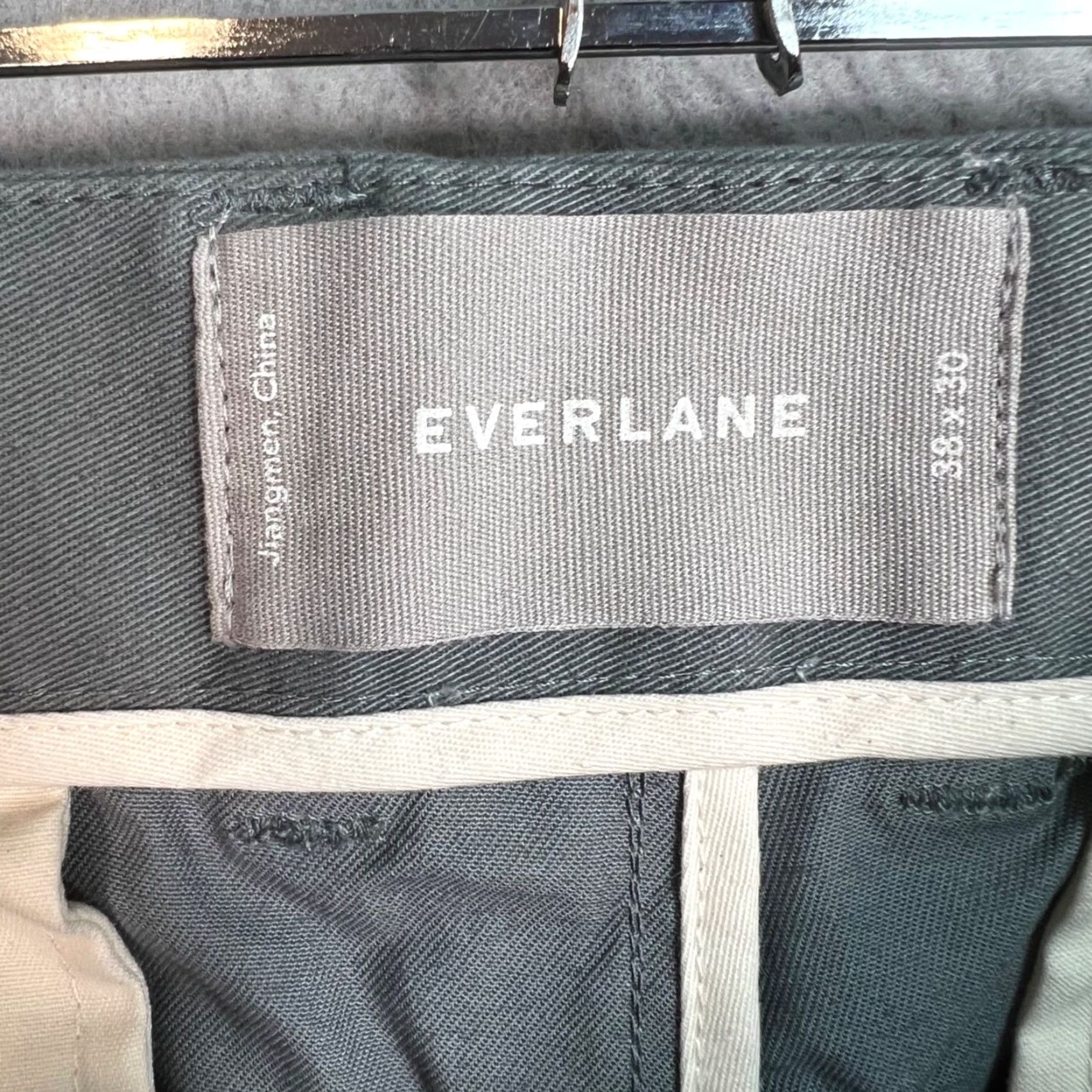 Everlane Everlane Mens Size 38 x 30 Pants Gray Cotton-Blend Straight Leg — Casual Chino Size US 38 / EU 54 - 3 Thumbnail