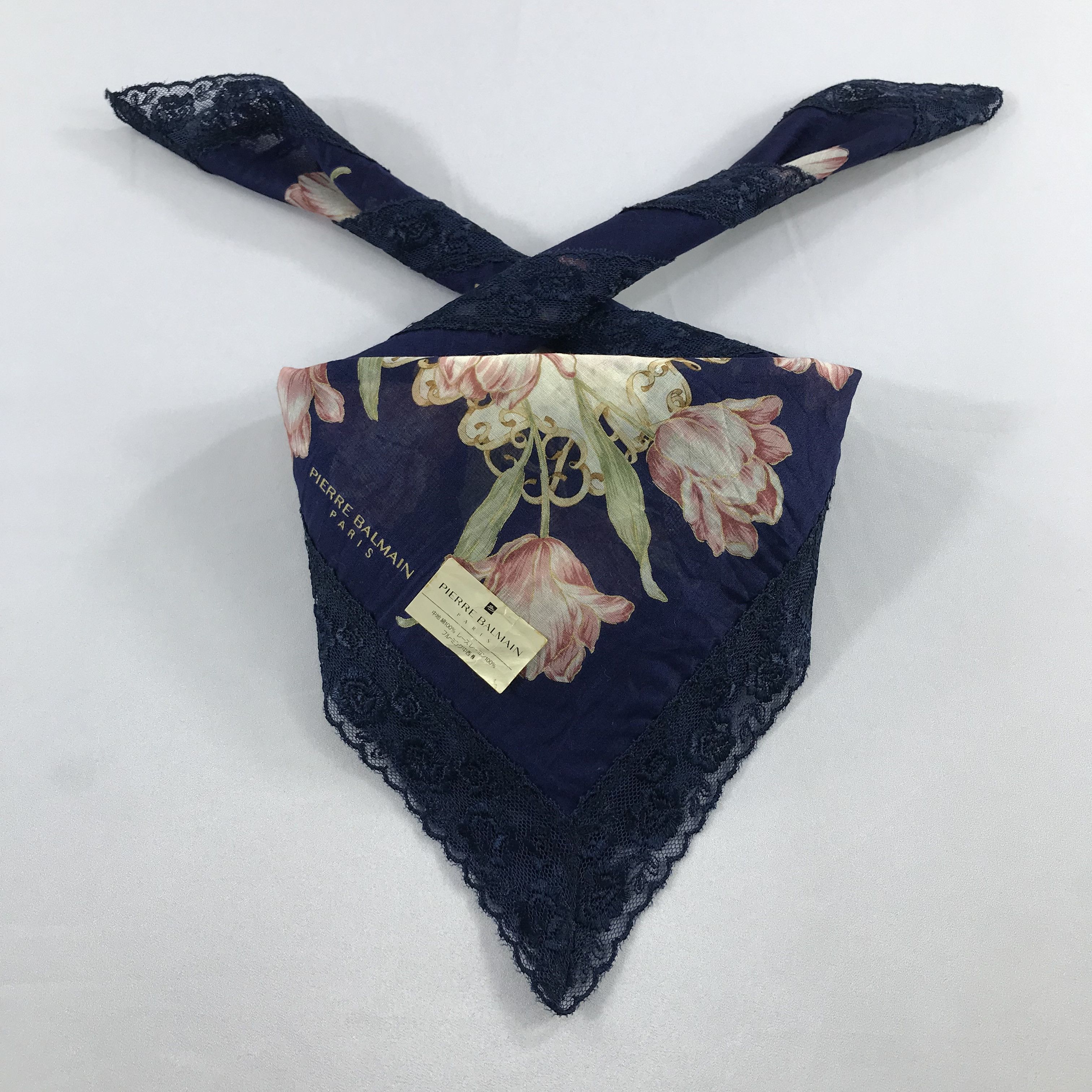 Pierre Balmain × Vintage Pierre Balmain Bandana / Handkerchief / Neckerchief - S2317 Size ONE SIZE - 3 Thumbnail
