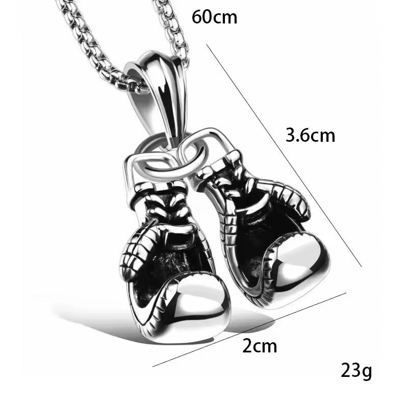 Jewelry Fashionable Double Boxing Gloves Pendant Necklace Size ONE SIZE - 3 Thumbnail