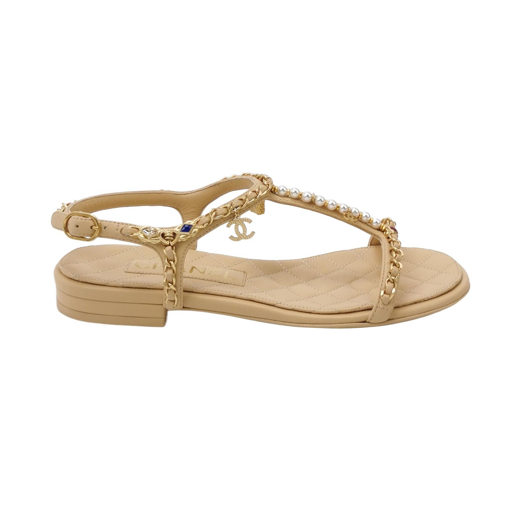 Chanel Chanel Women 5-5 Sandals Size US 5.5 / IT 35.5 - 1 Thumbnail