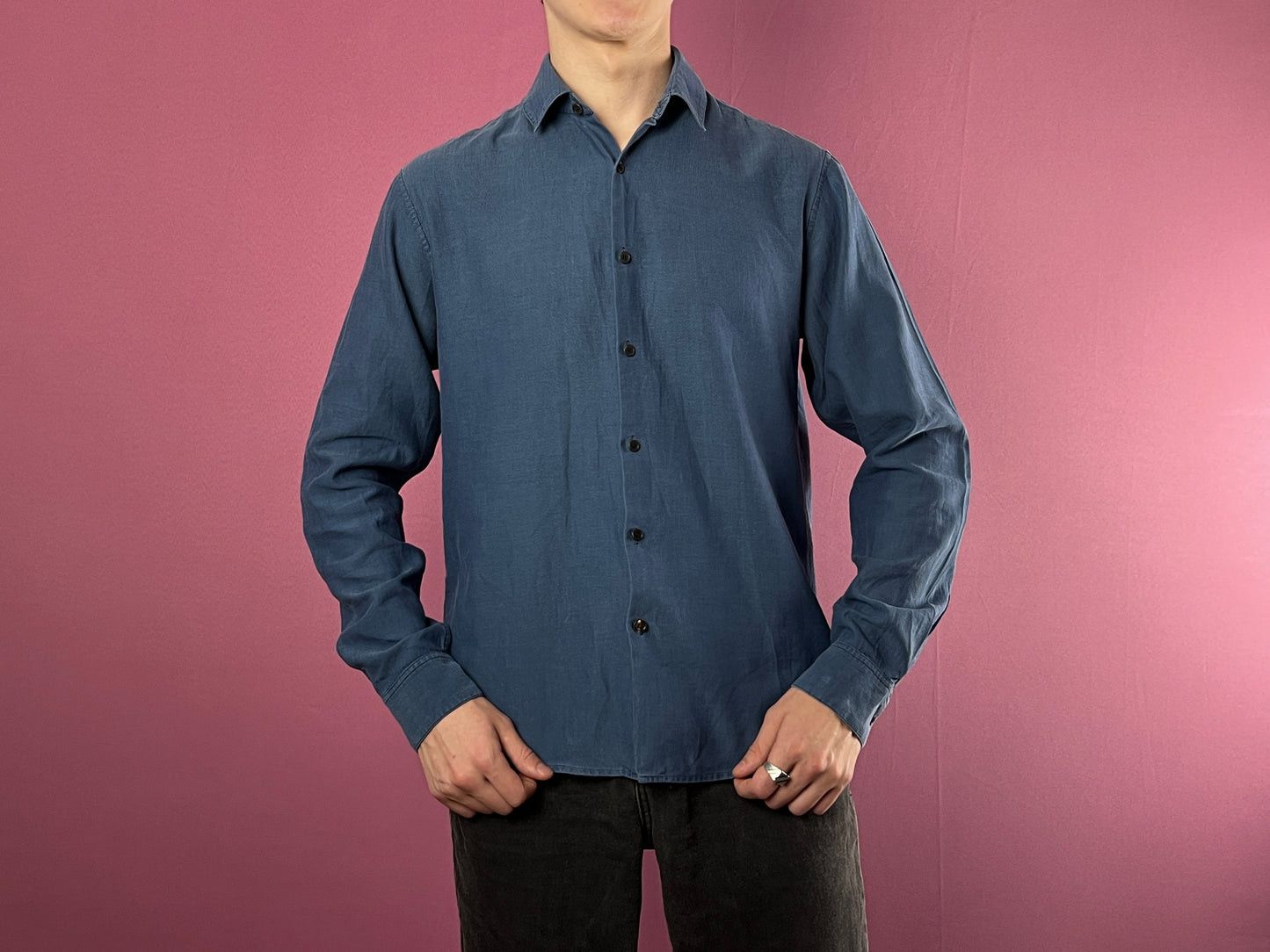 Sandro × Vintage Sandro Vintage Men's Dress Shirt - M Size US M / EU 48-50 / 2 - 3 Thumbnail