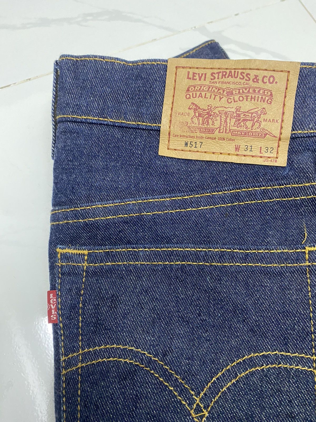 Japanese Brand × Levi's 🔥LEVIS 517 BELL BOTTOM FLARE DISTRESSED DENIM FLARED JEANS Size US 28 / EU 44 - 8 Thumbnail
