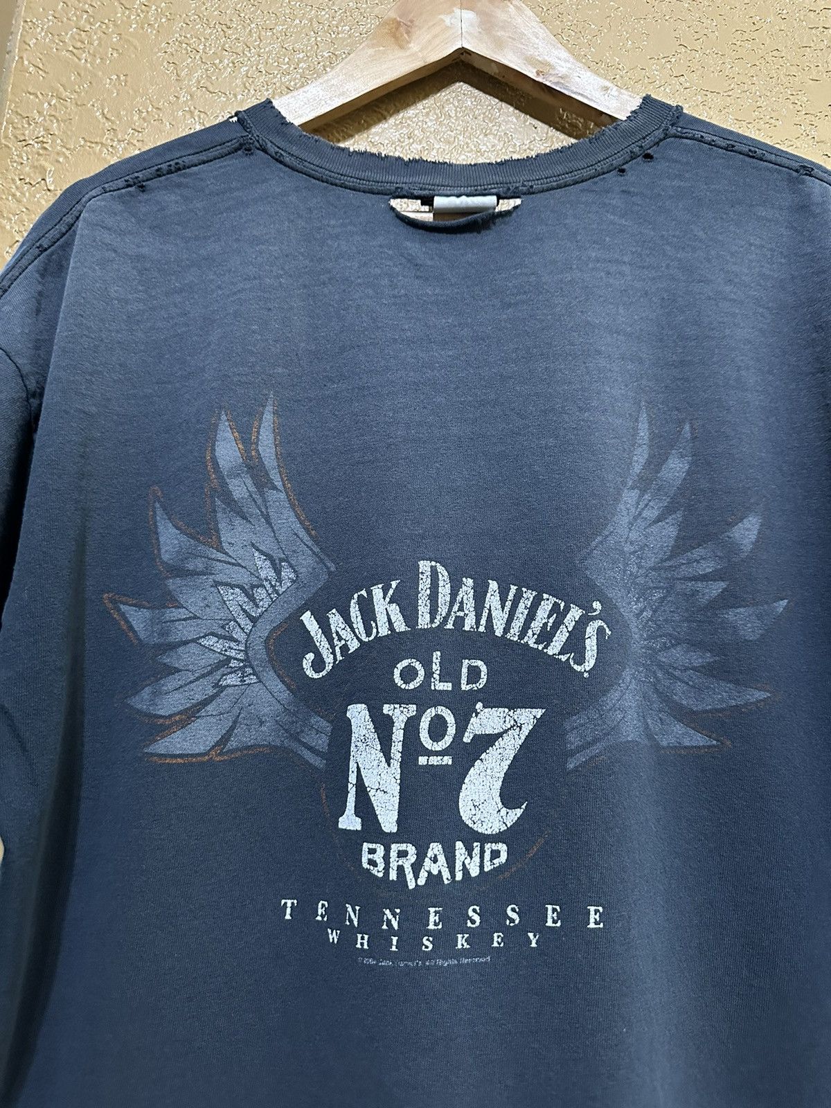 4GSELLER 📌 THRASHED Vintage Jack Daniels Tee XL Faded Size US XL / EU 56 / 4 - 3 Thumbnail