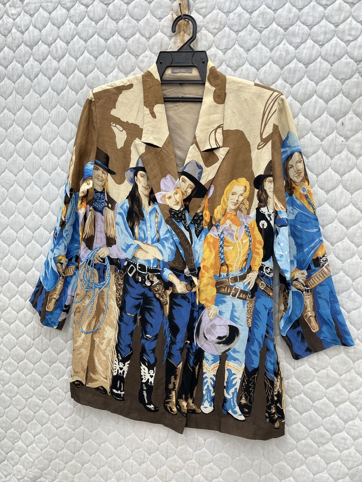Japanese Brand × Vintage 🔥🔥🔥ARCHIVE VTG TOKUKO COWBOYS PRINTED BLOUSE Size M / US 6-8 / IT 42-44 - 2 Thumbnail
