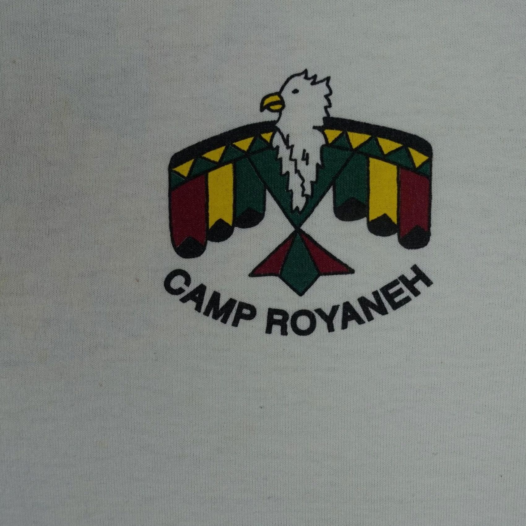 Fruit Of The Loom VINTAGE Camp Royaneh Shirt Mens L White Eagle Graphic Fruit of the Loom 90s Size US L / EU 52-54 / 3 - 2 Thumbnail