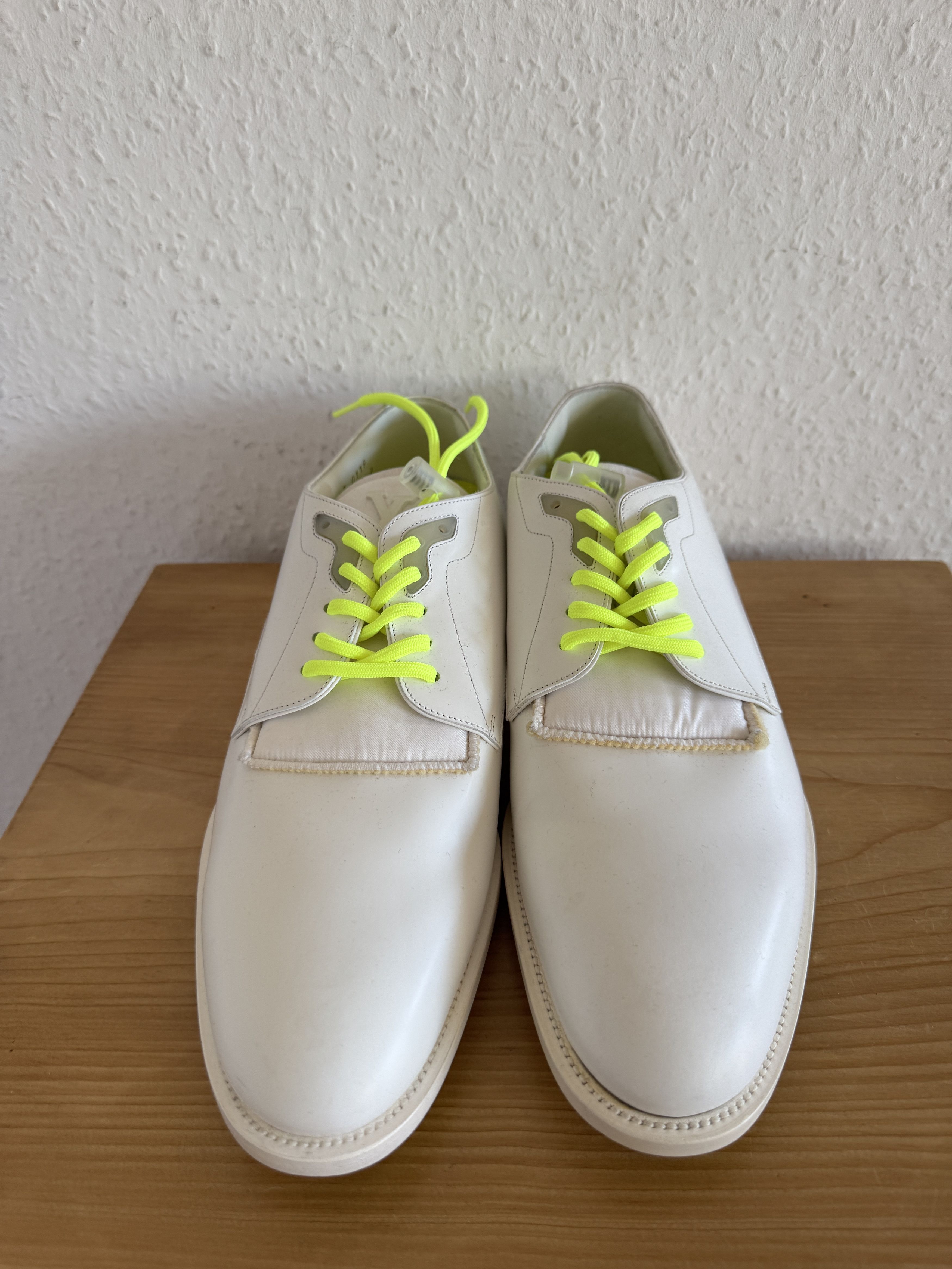 Louis Vuitton 2019 White Leather Derby Shoes, Men's (Size 7.5)