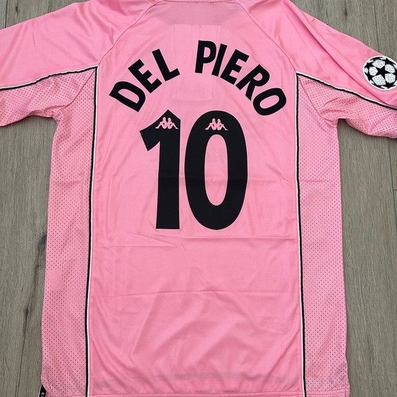 Kappa Juventus 97/98 Alessandro Del Piero #10 Retro Pink Soccer Je Size US XXL / EU 58 / 5 - 7 Thumbnail