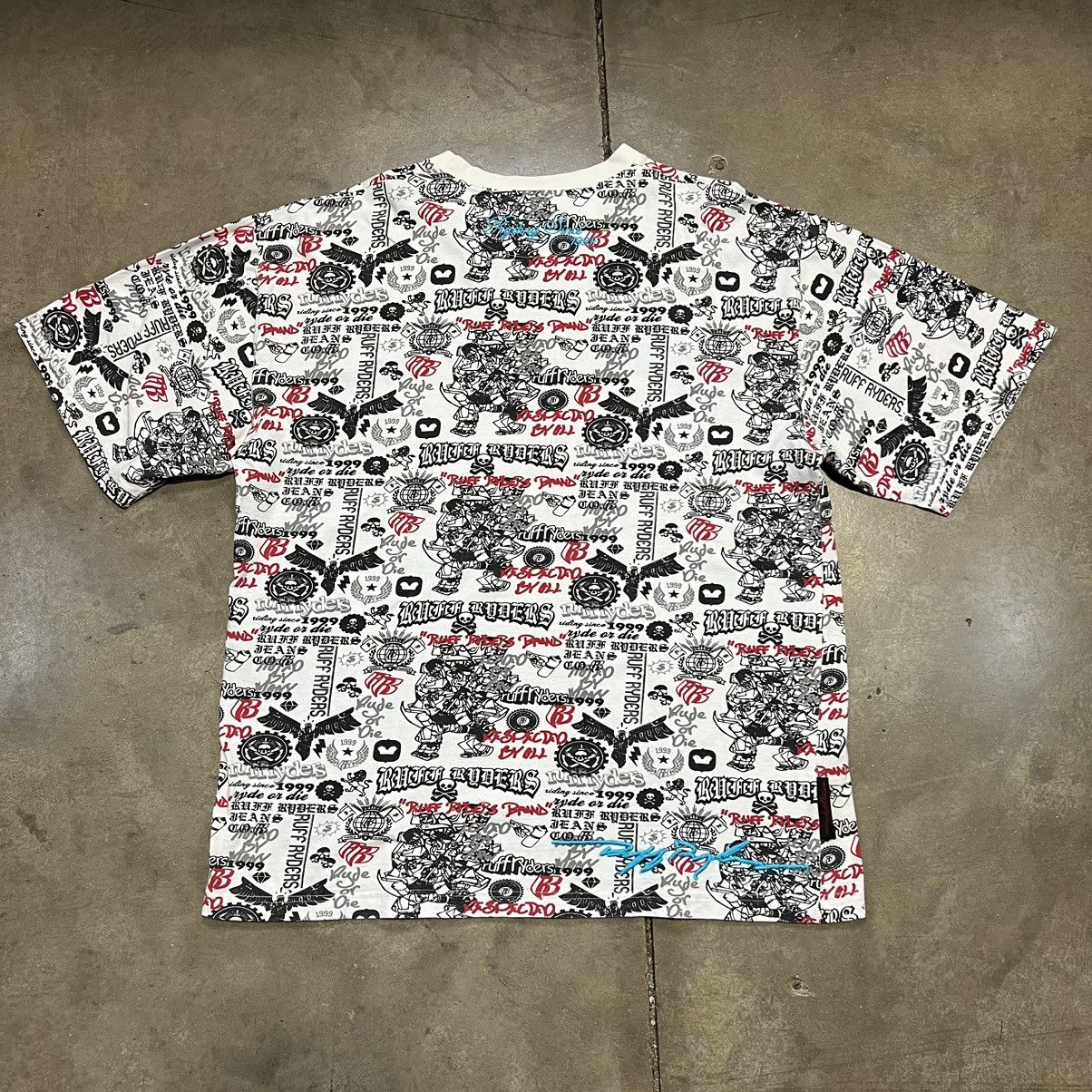 Rap Tees × Ruff Ryders × Vintage Vintage Ruff Ryders DMX Graphic Tee Y2K Skater Cyber AOP Size US XL / EU 56 / 4 - 6 Thumbnail