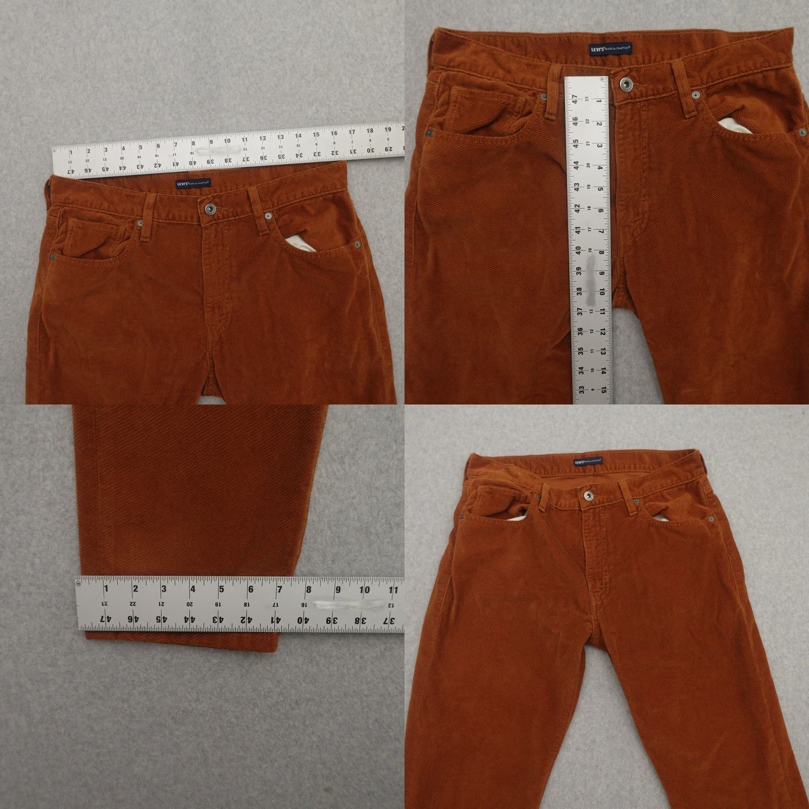 Levi's LEVIS MADE AND CRAFTED 502 Taper Mens 33 (33x31) Brown Tan Denim Shrt? Size US 33 - 8 Thumbnail
