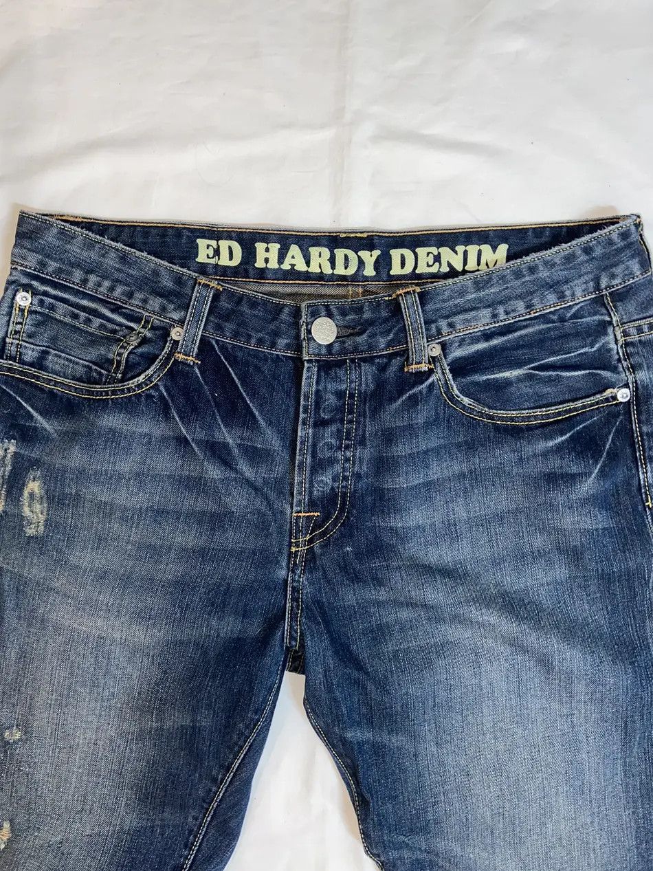 Ed Hardy VINTAGE ED HARDY Y2K RAP JEANS AFFLICTION DENIM PANTS JAPAN Size US 34 / EU 50 - 11 Thumbnail