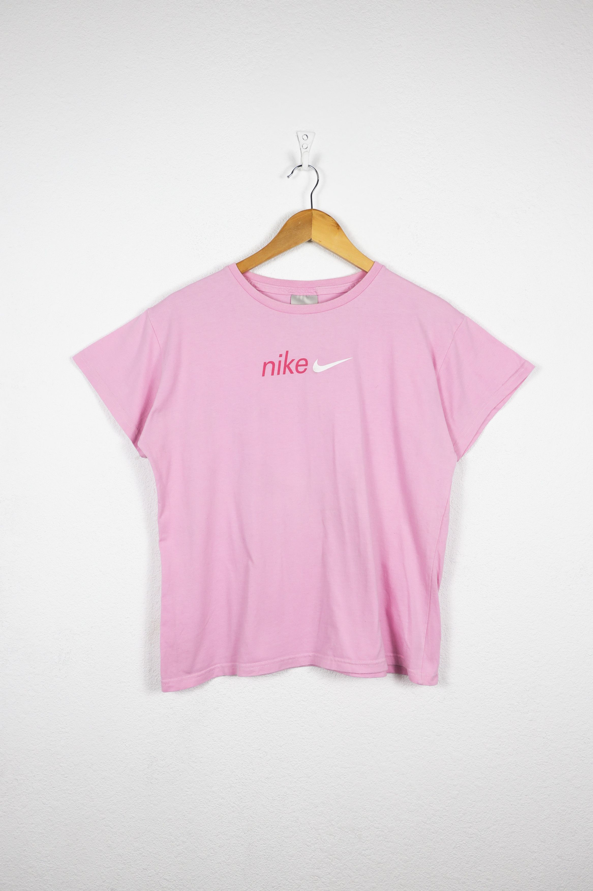 Nike Womens Nike Swoosh Logo Pink Y2K Tee T-shirt Size XL / US 12-14 / IT 48-50 - 1 Thumbnail