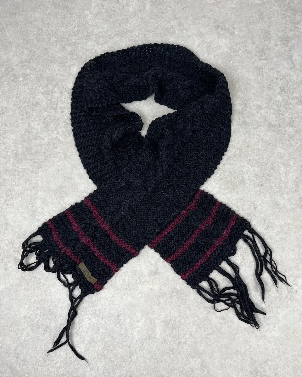 Jean Paul Gaultier 2000s Jean Paul Gaultier Black Wool Scarf Size ONE SIZE - 1 Thumbnail