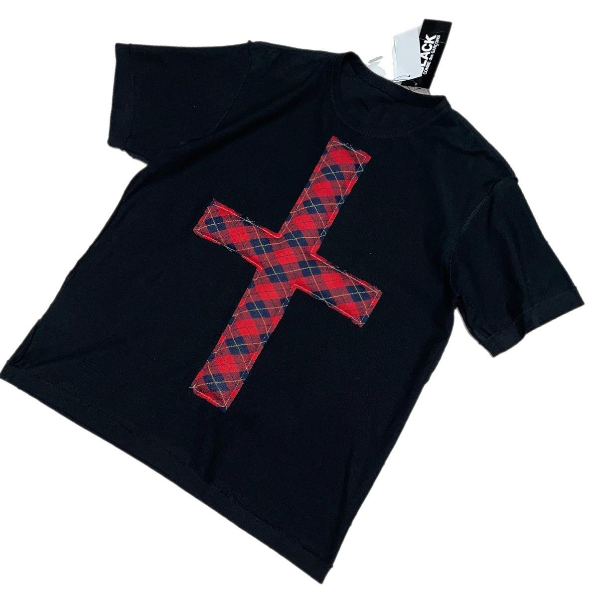 Comme des Garcons × Comme des Garcons Black × Comme des Garcons SHIRT Comme Des Garçons AD2012 padded cross T-shirt plaid Size US XL / EU 56 / 4 - 3 Thumbnail