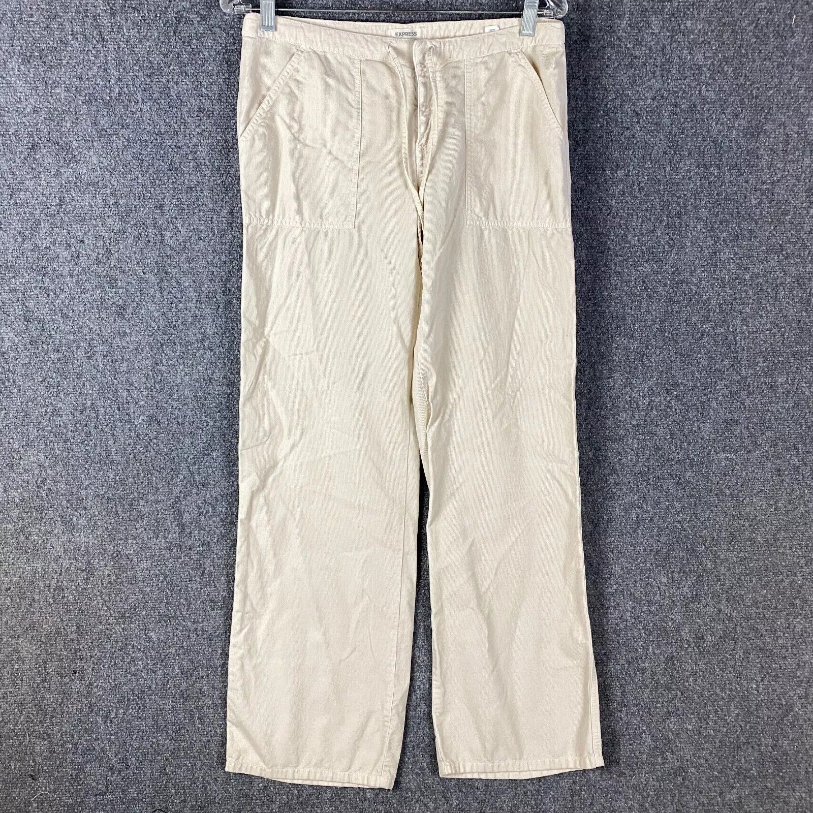 Express Express Pants Women's 6 Corduroy Straight Leg 100% Cotton Size 28" / US 6 / IT 42 - 1 Thumbnail