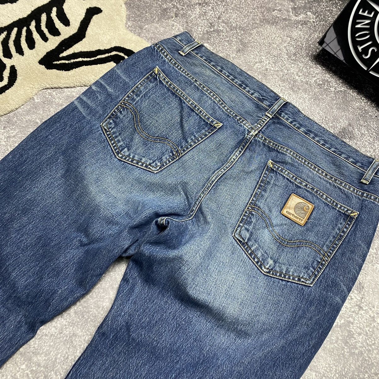 Vintage Vintage Carhartt Wip Patch Logo Blue Streetwear denim jeans Size US 34 / EU 50 - 6 Thumbnail