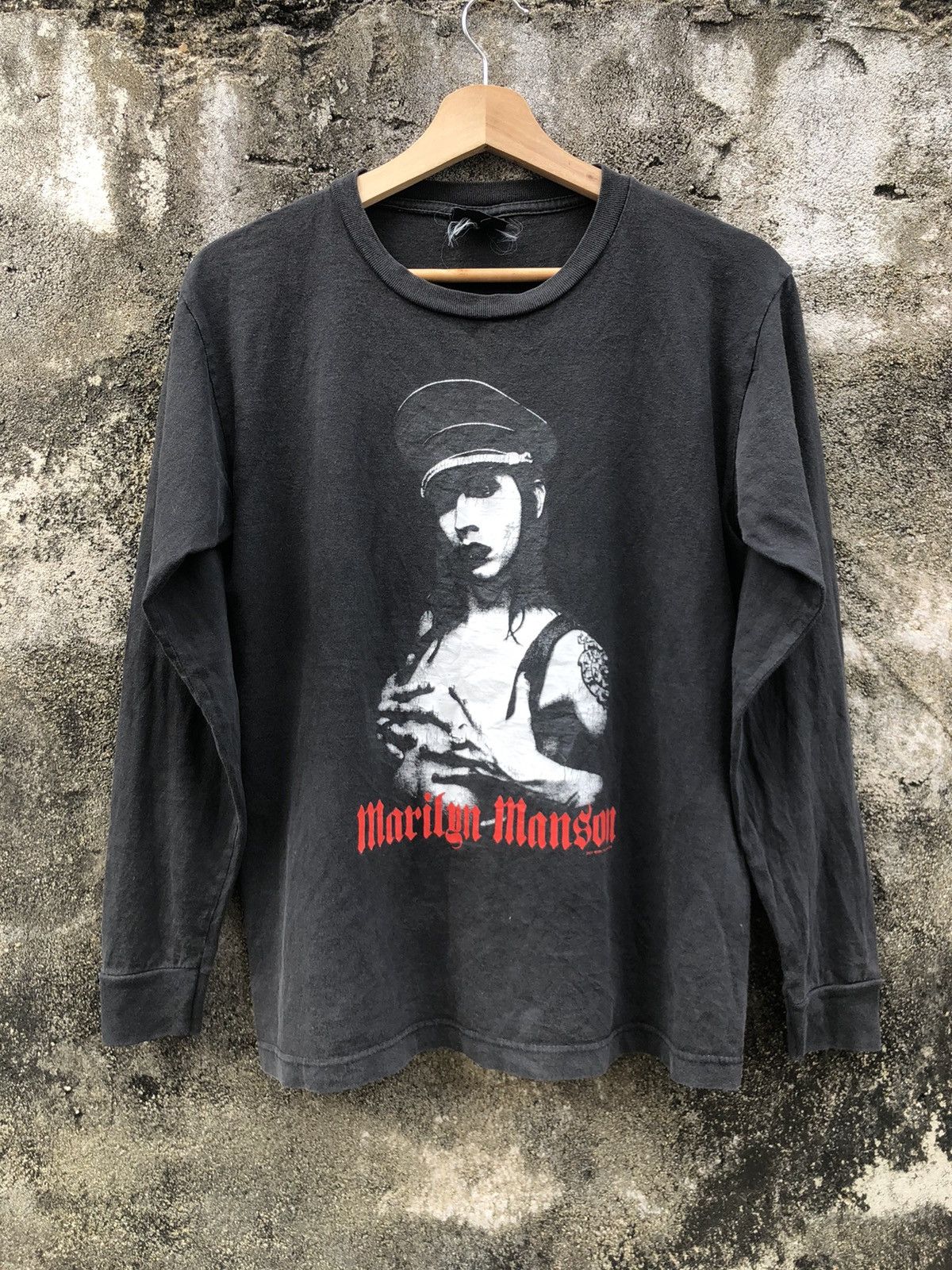 Band Tees × Marilyn Manson × Vintage Rare!! Vintage 2001 Marilyn Manson LongSleeve Bootleg Tee Size US S / EU 44-46 / 1 - 1 Thumbnail