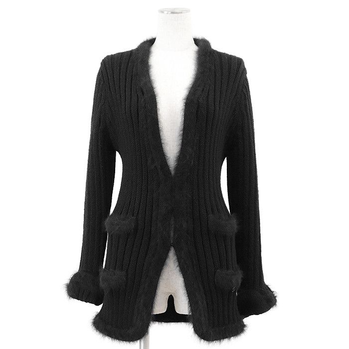 Chanel Chanel Chanel 02A P19710 Angora Blend Knit Cardigan Others Tops 02A P19710 DUTY FREE for USA Size ONE SIZE - 1 Thumbnail